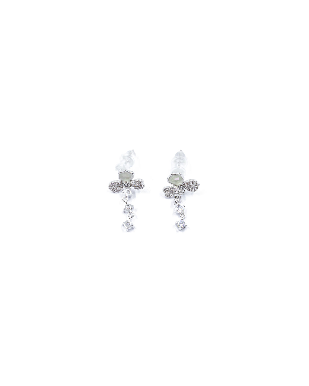 Aretes Largos Ansheli Plateados M19 Oro Laminado
