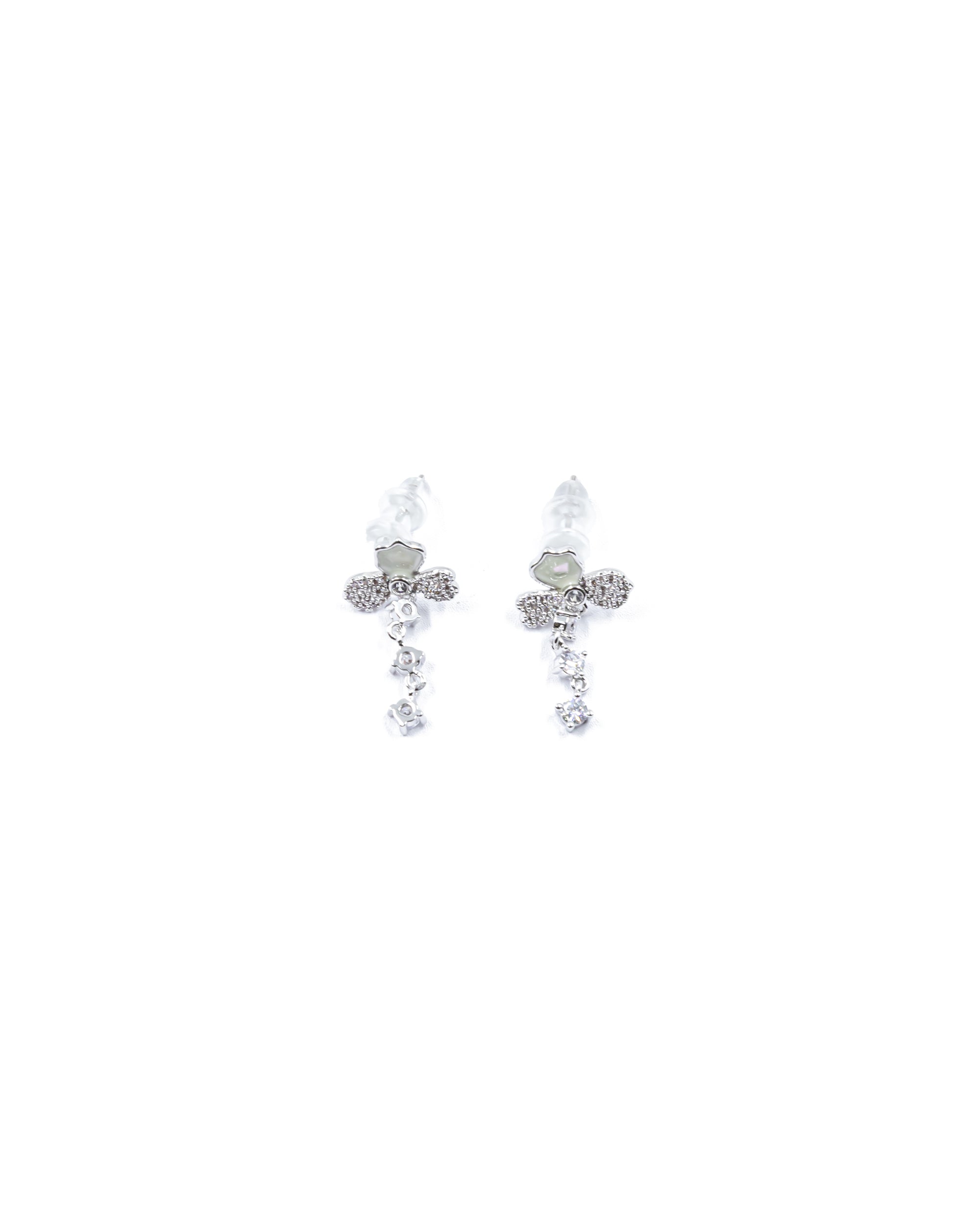 Aretes Largos Ansheli Plateados M19 Oro Laminado