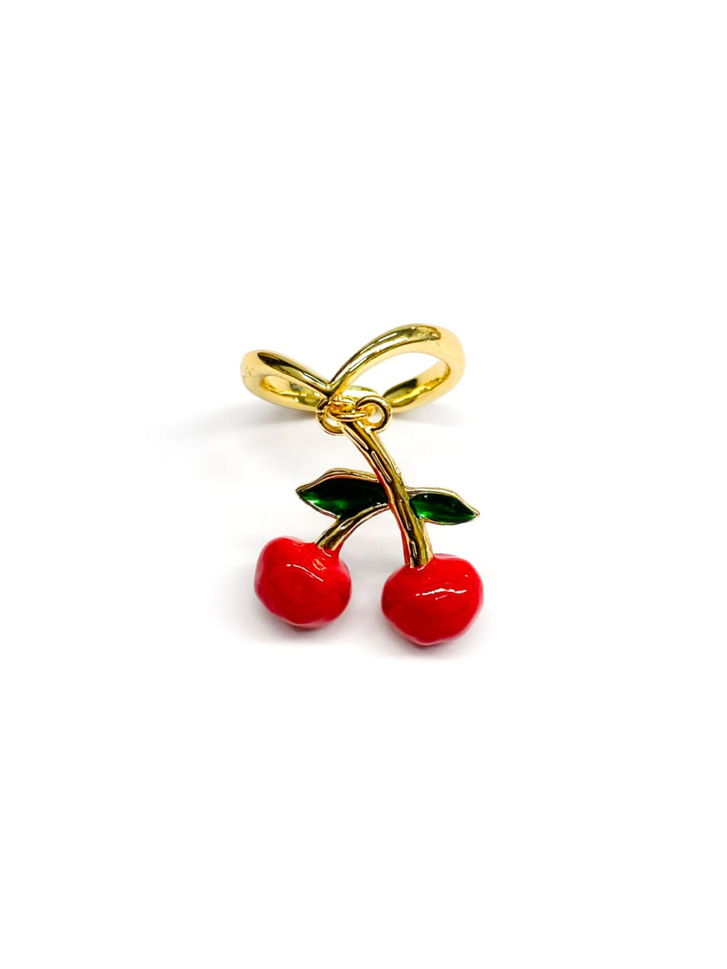 Anillo Cerezas Ajustable M1 Oro Laminado