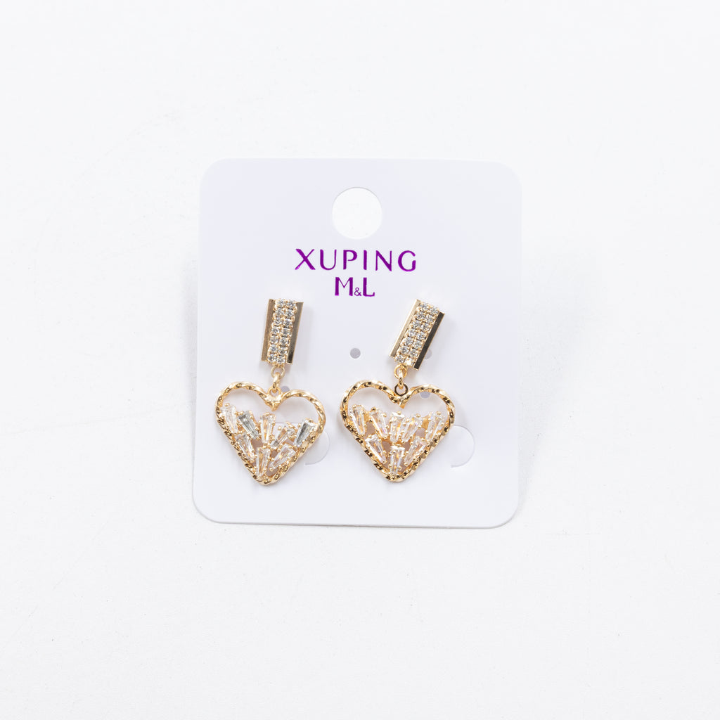 Aretes Dorados Xuping de Poste M7 Oro Laminado