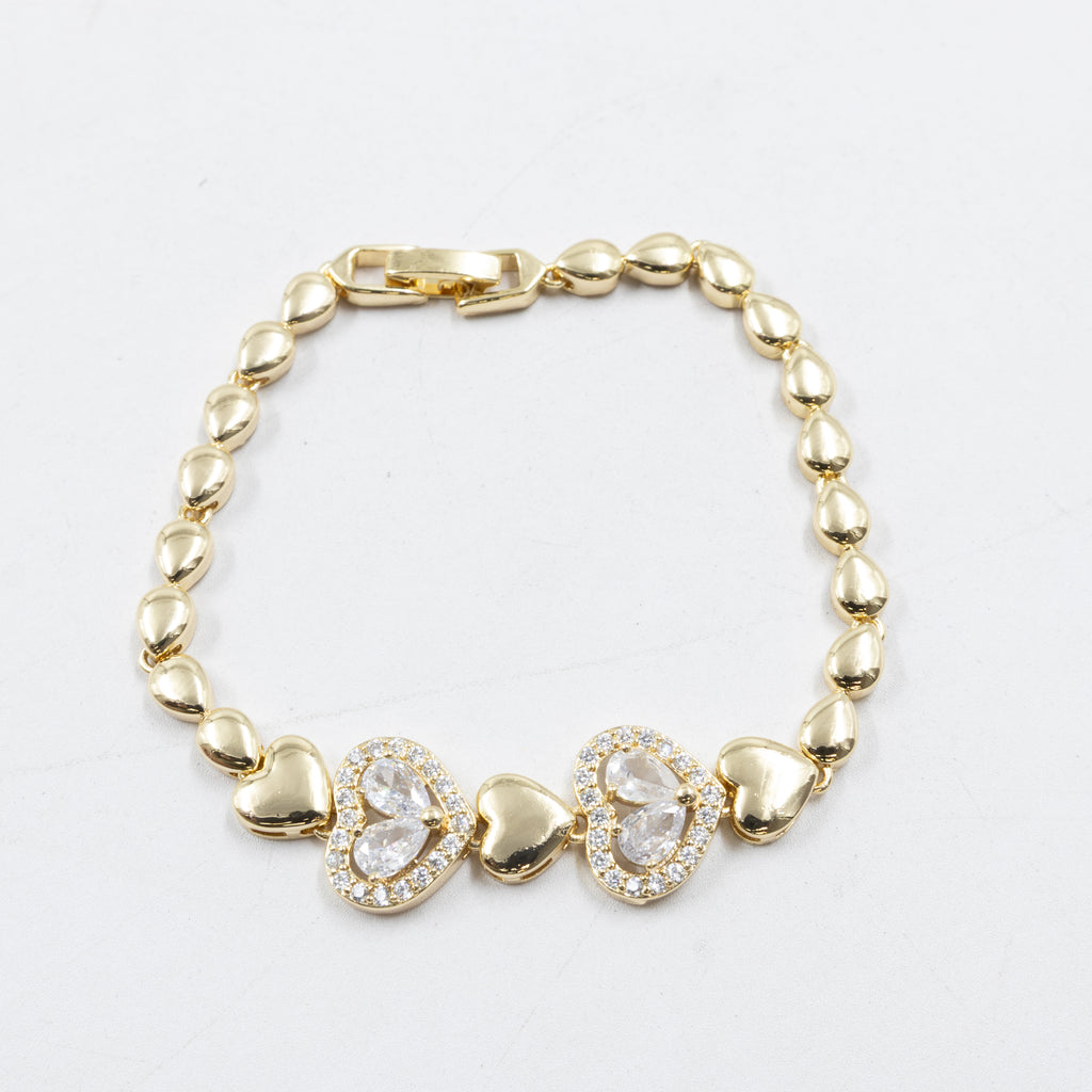 Pulseras Doradas con Piedras M12 Oro Laminado