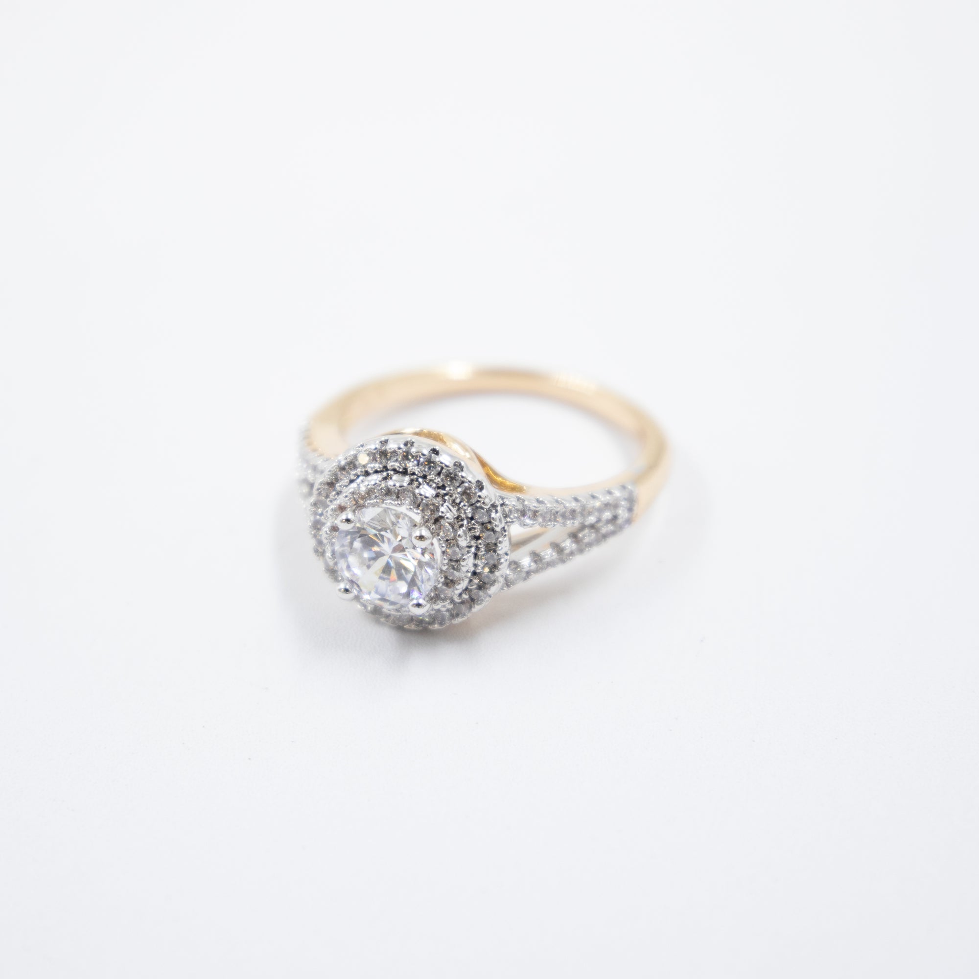 Anillos Dorados Xuping con Piedras M1 Oro Laminado