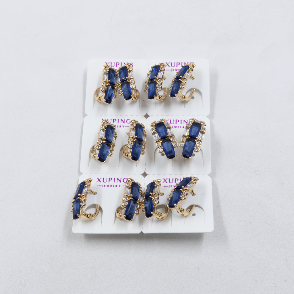 Paquete de 6 pares de Aretes Xuping Dorado M22 Oro Laminado