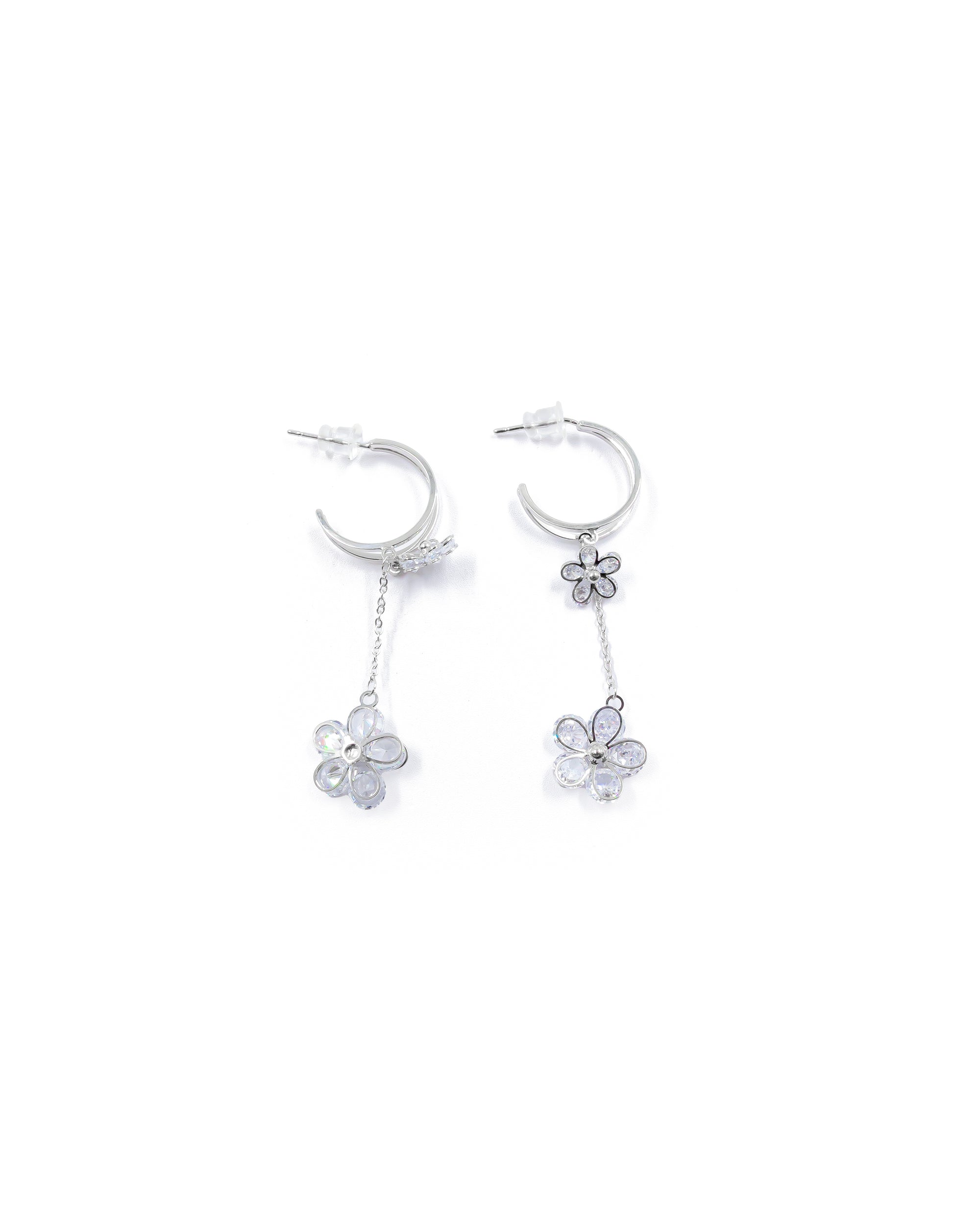 Aretes Largos Ansheli Plateados M22 Oro Laminado