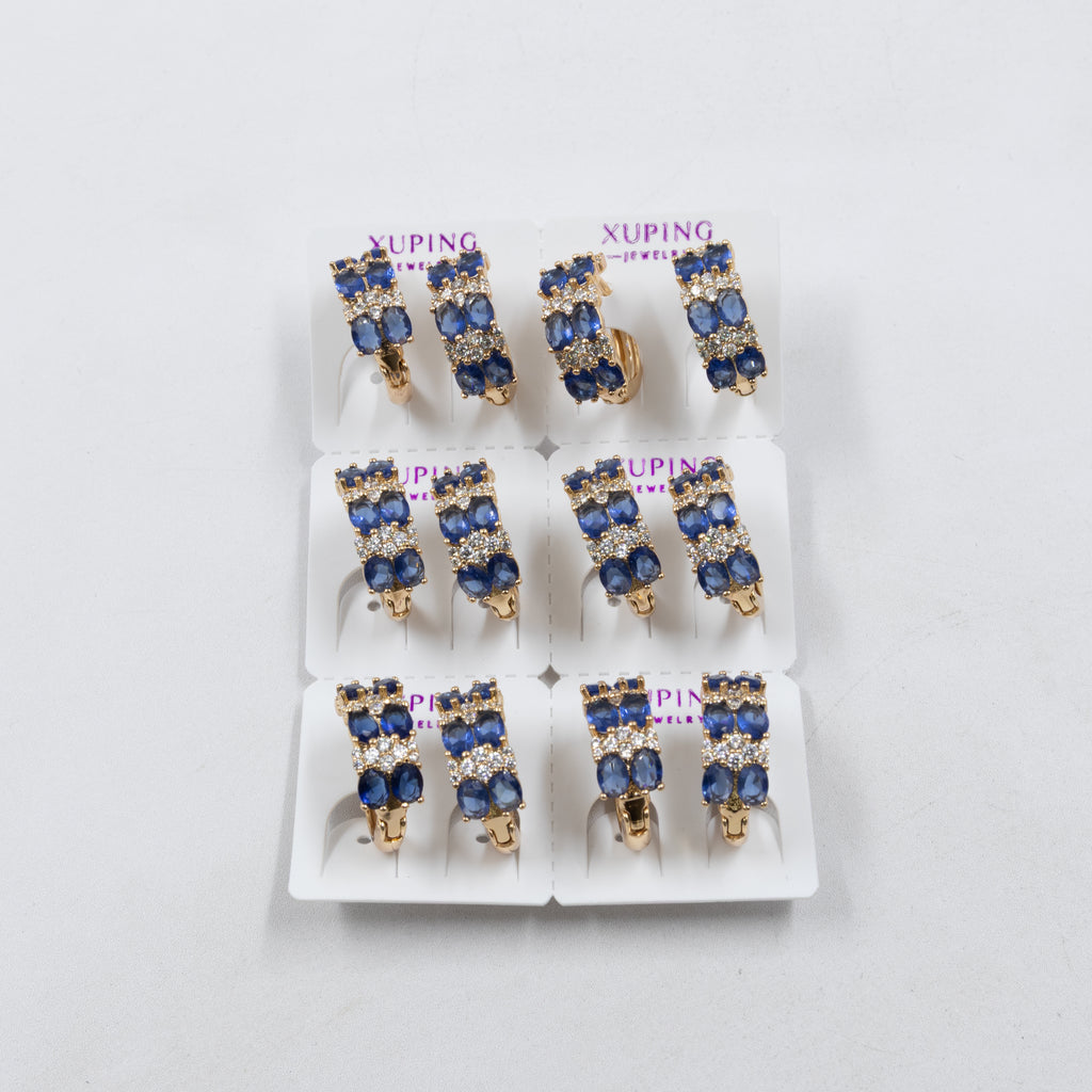 Paquete de 6 pares de Aretes Xuping Dorado M19 Oro Laminado