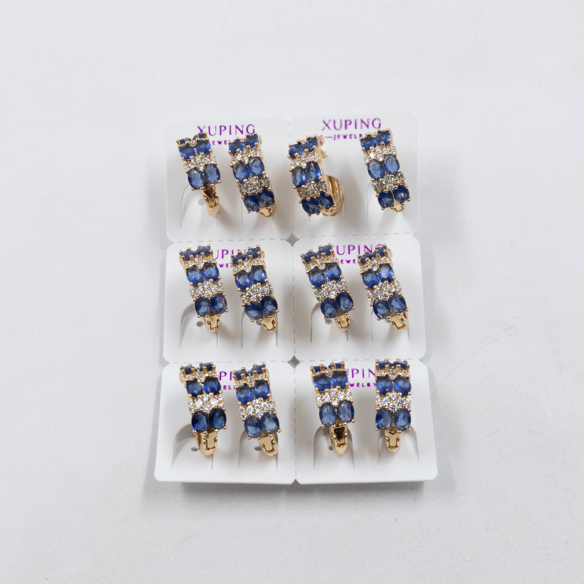 Paquete de 6 pares de Aretes Xuping Dorado M19 Oro Laminado