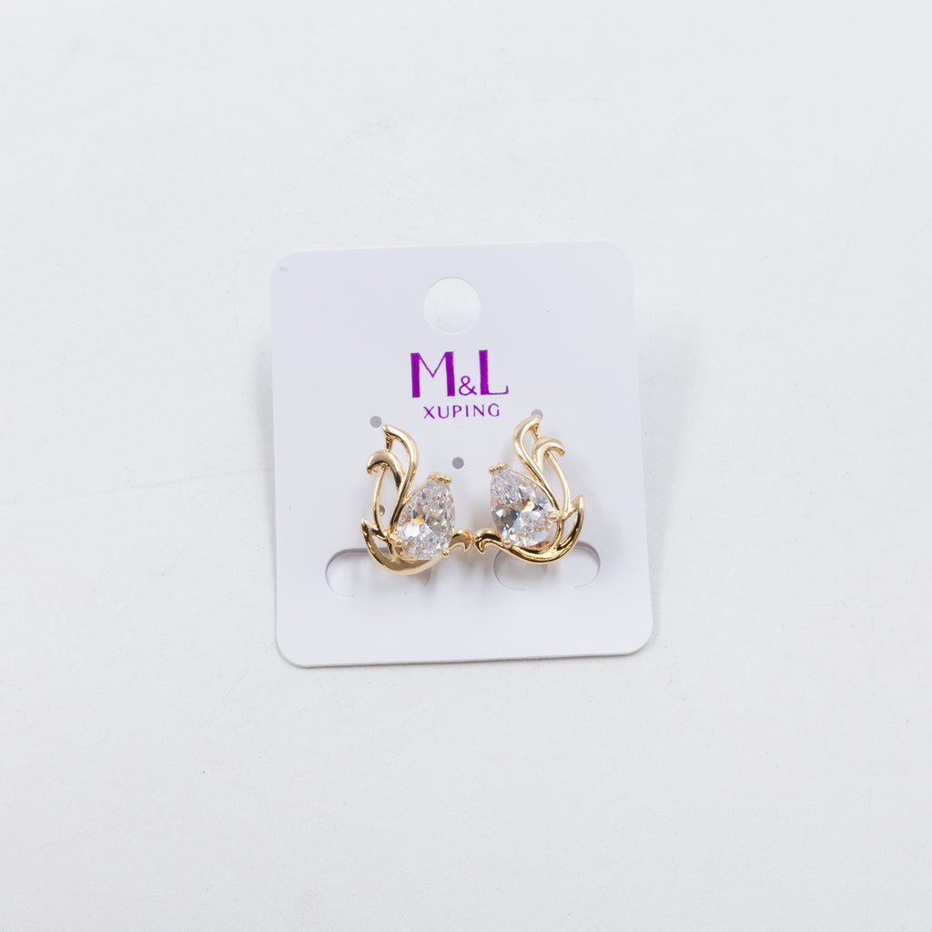 Aretes Dorados Xuping de Aro M8 Oro Laminado
