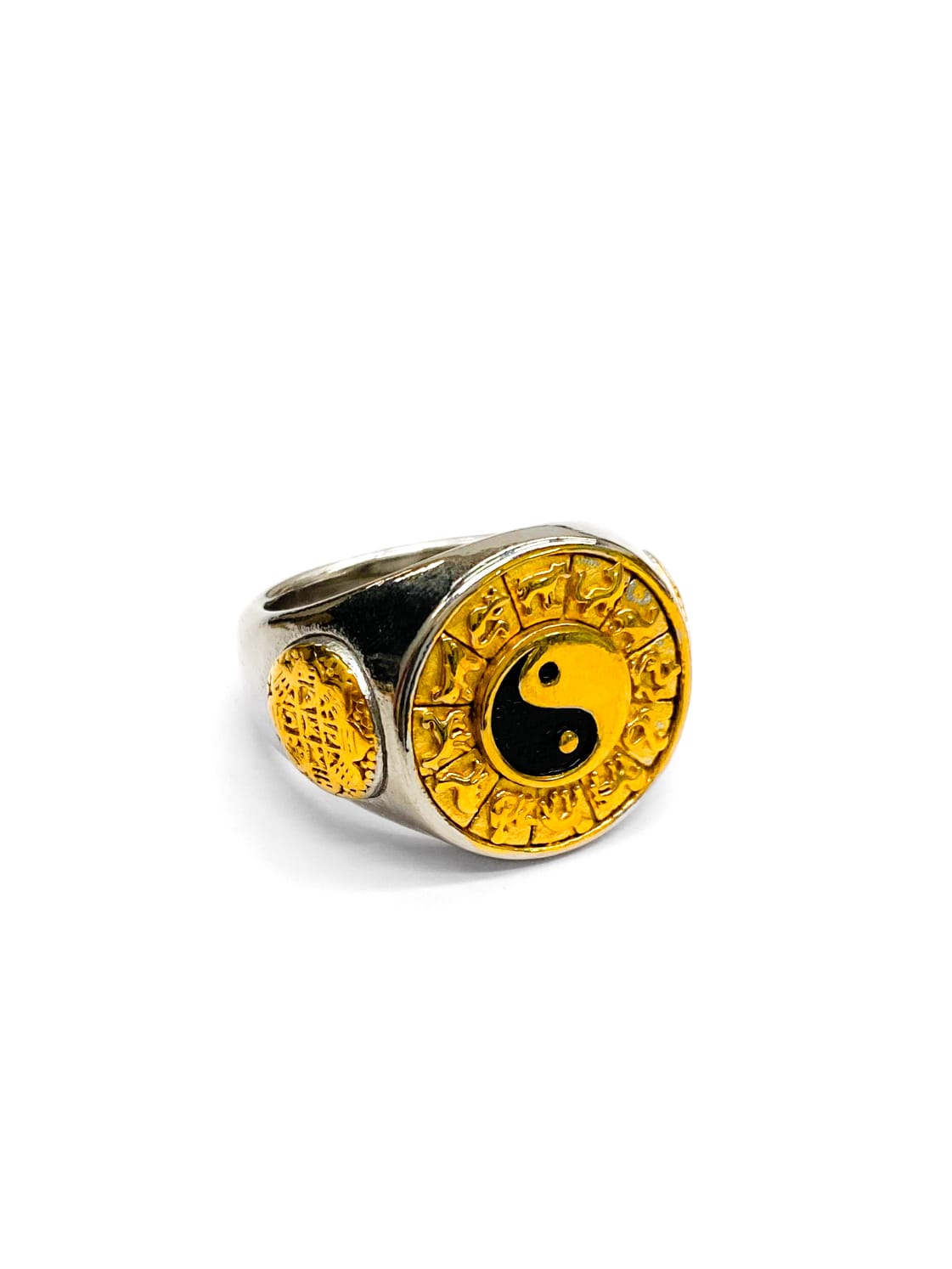 Anillo Dorado y Plateado M14  Acero Inoxidable