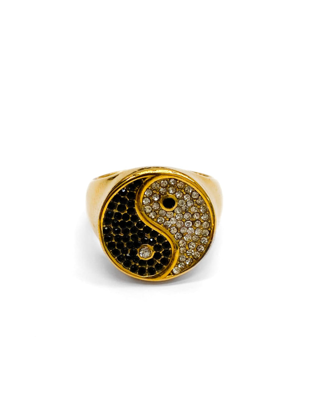 Anillo Dorado y Plateado M14  Acero Inoxidable
