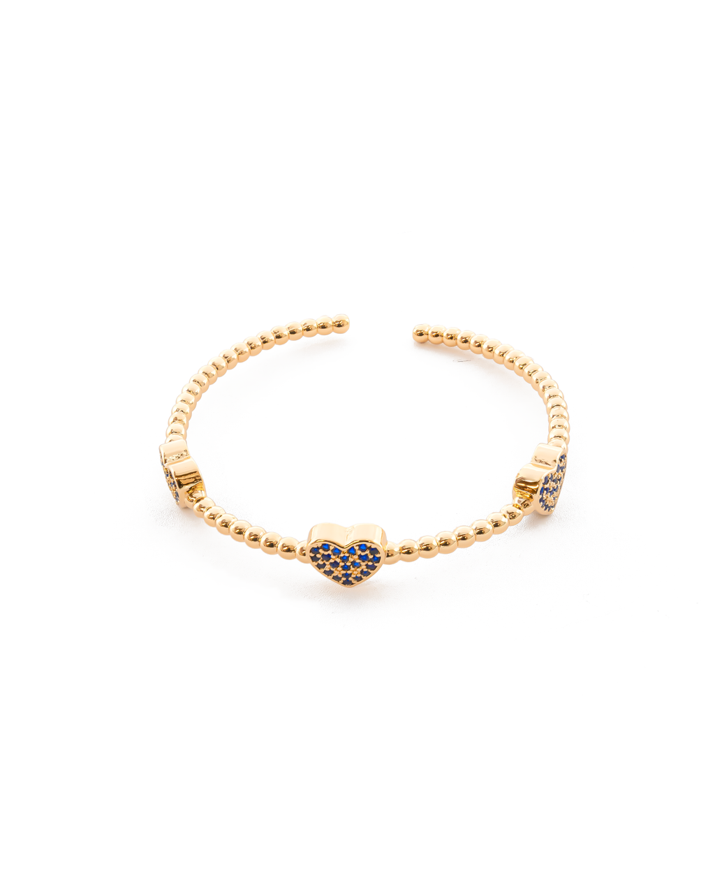 Brazalete Dorado con Piedras M1 Oro Laminado