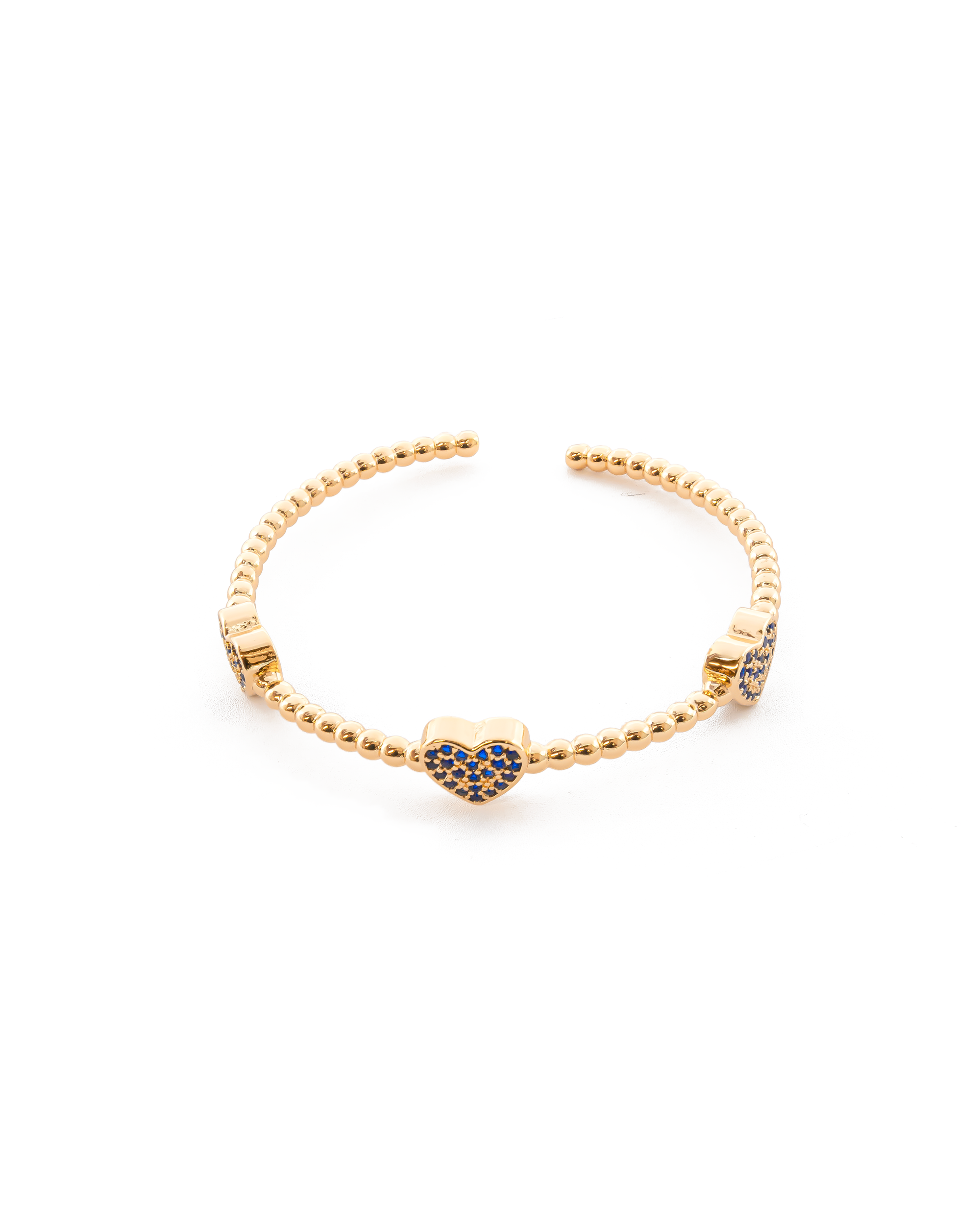 Brazalete Dorado con Piedras M1 Oro Laminado
