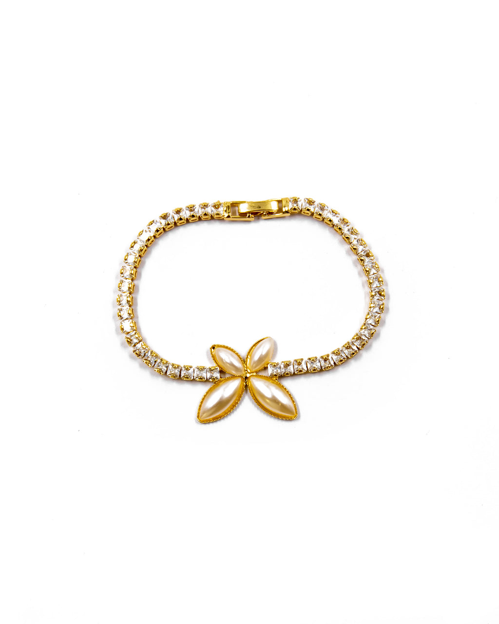 Pulsera dorada de piedras con piedra - M1 Oro Laminado