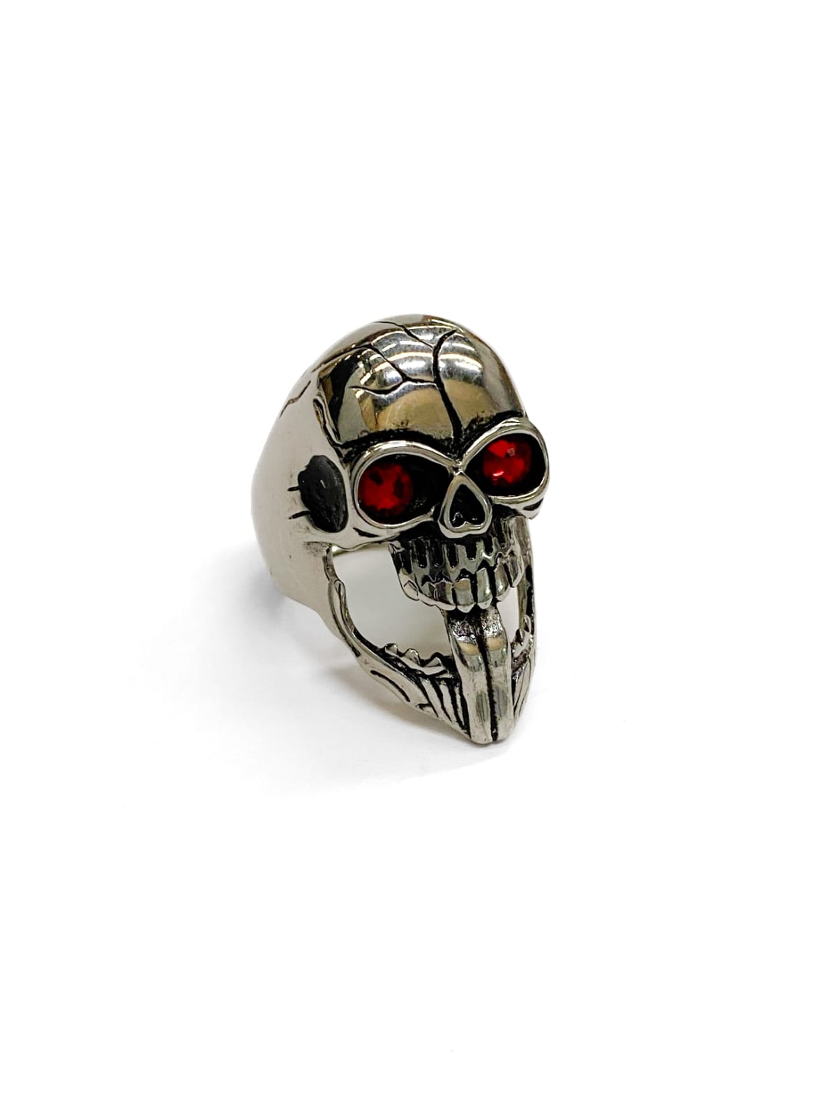 Anillo Calavera Plateado y Dorado Acero Inoxidable M17