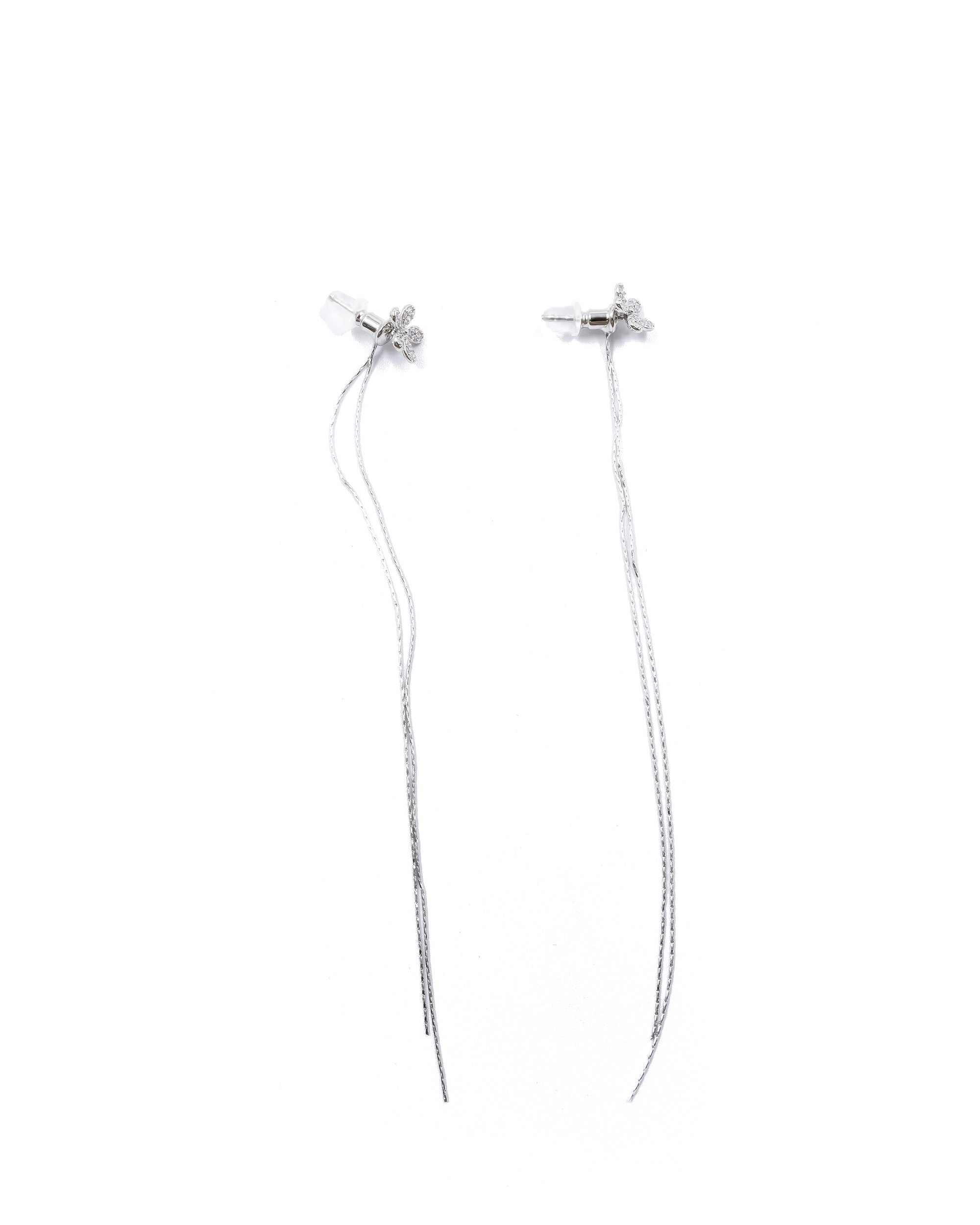 Aretes Largos Ansheli Plateados M15 Oro Laminado