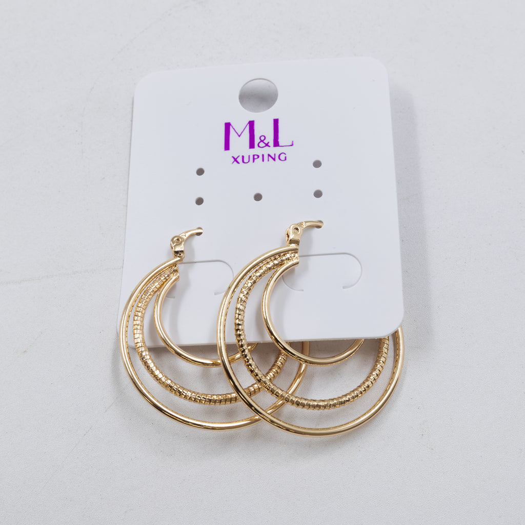 Aretes Dorados Xuping de Aro M10  Oro Laminado