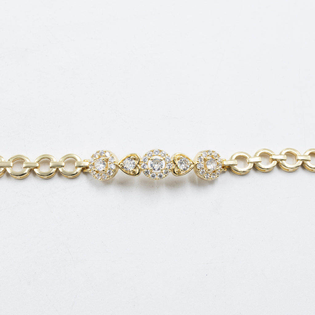 Pulseras Doradas con Piedras M4 Oro Laminado