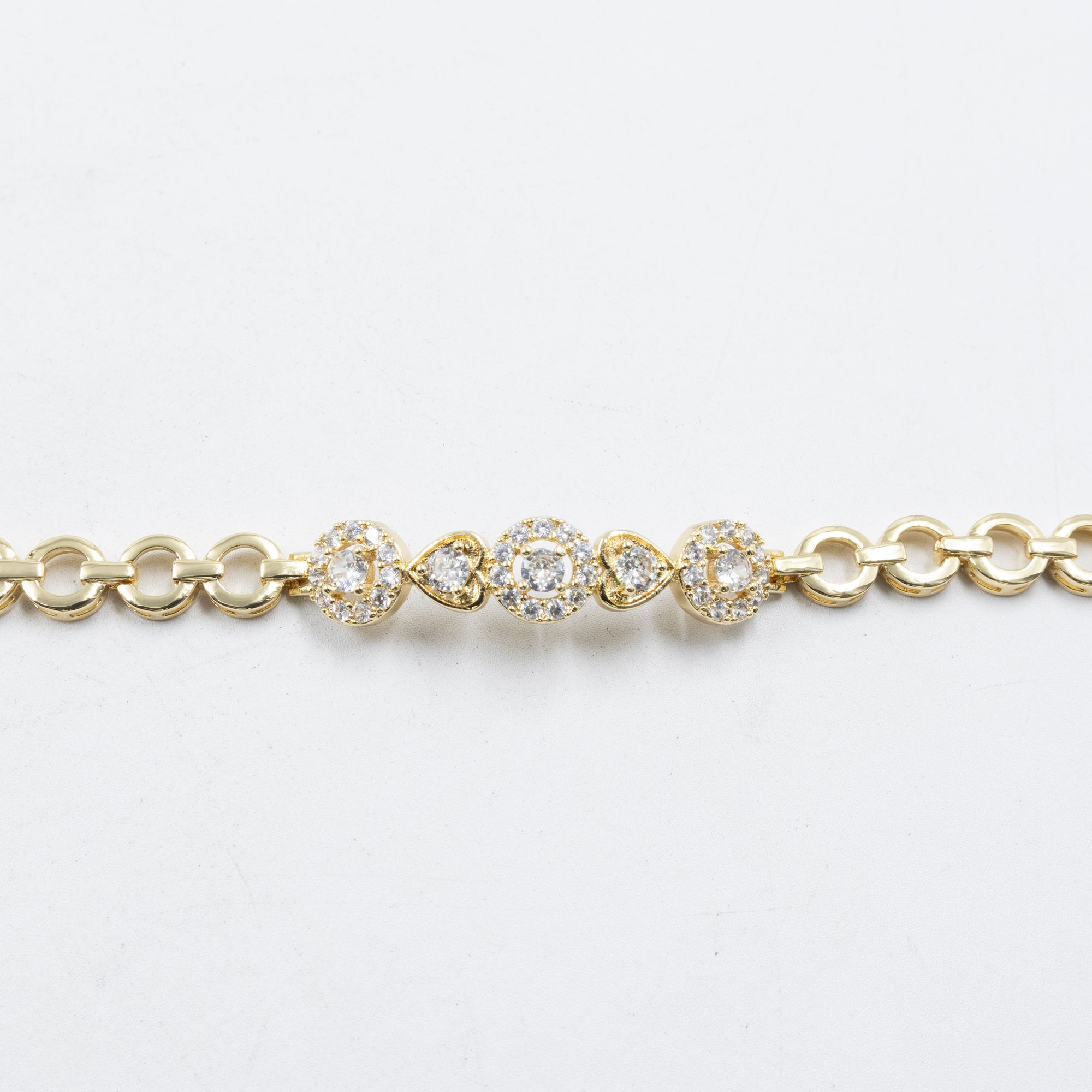 Pulseras Doradas con Piedras M4 Oro Laminado