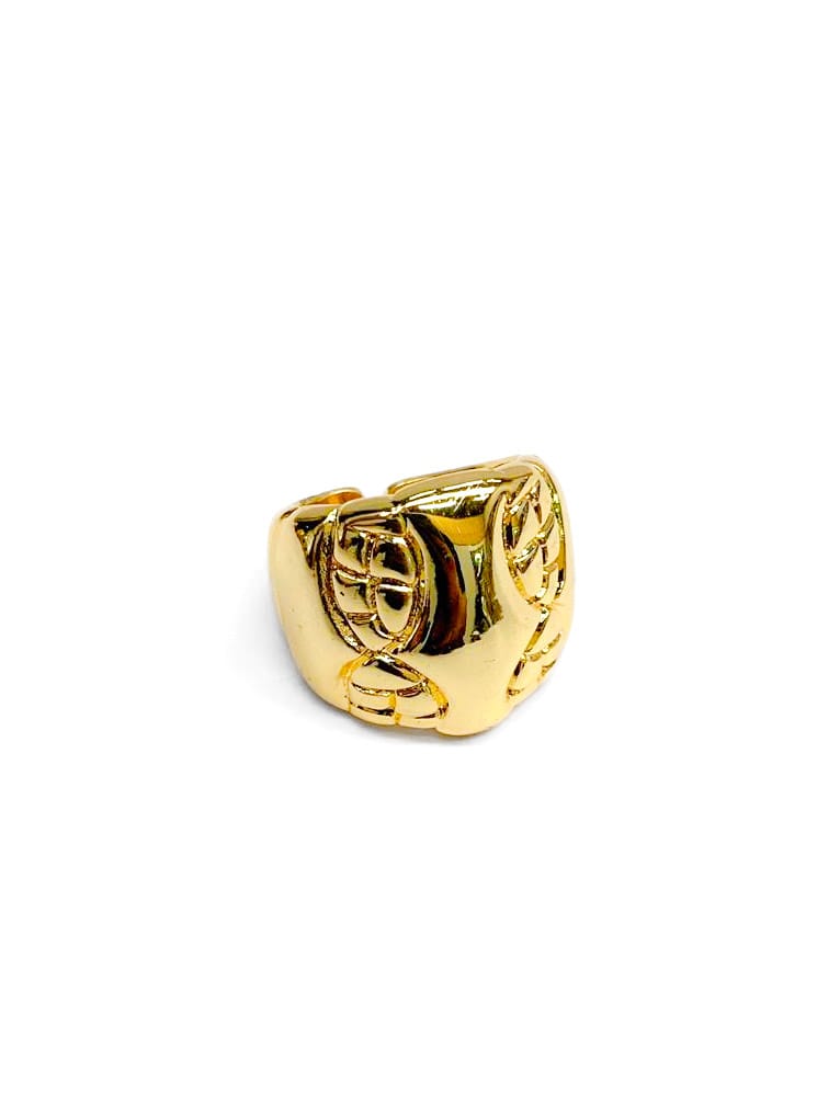 Anillo Dorado Liso Ajustable Oro Laminado