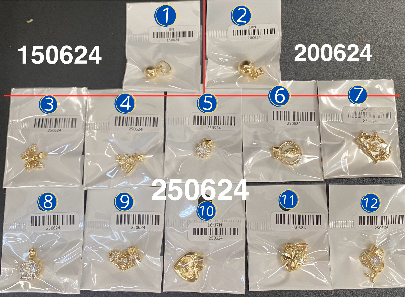 Dijes Dorados M2 Oro Laminado 04/03/26