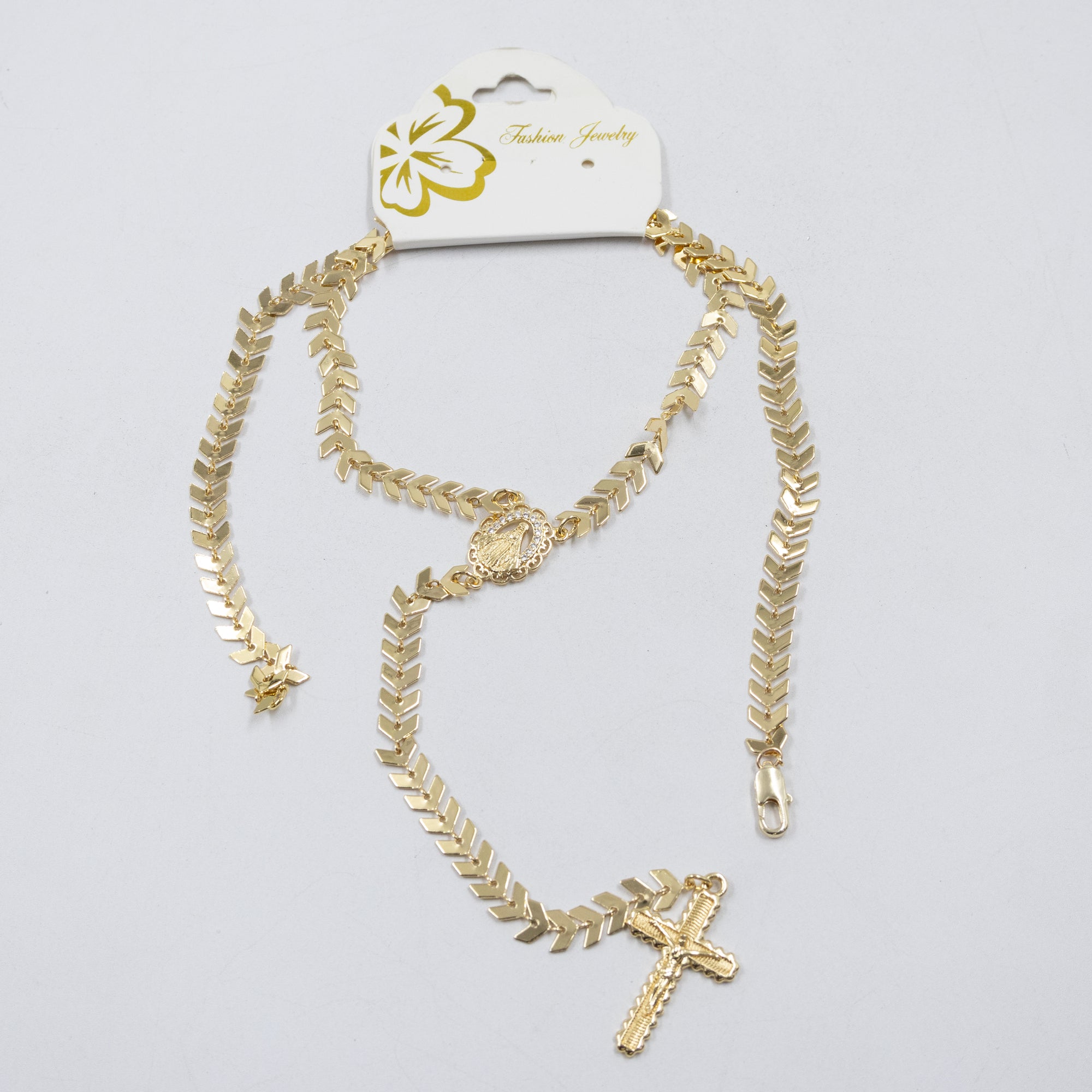 Collar Dorado Religioso M2 Oro Laminado