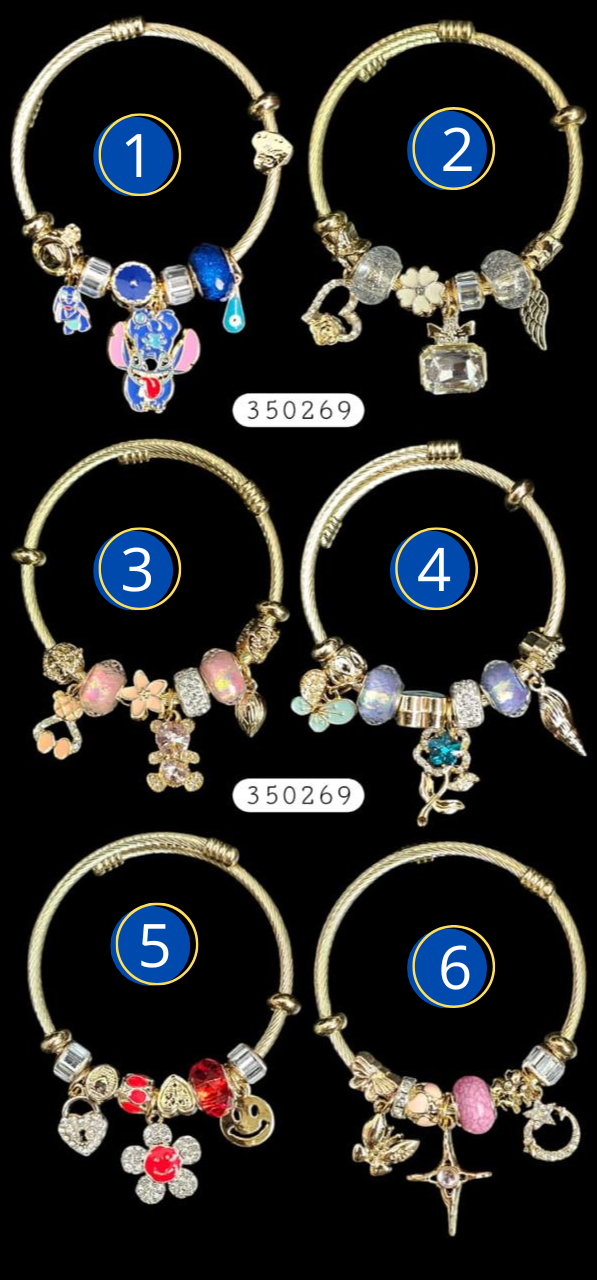 PULSERA TIPO PANDORA M8 ACERO INOXIDABLE