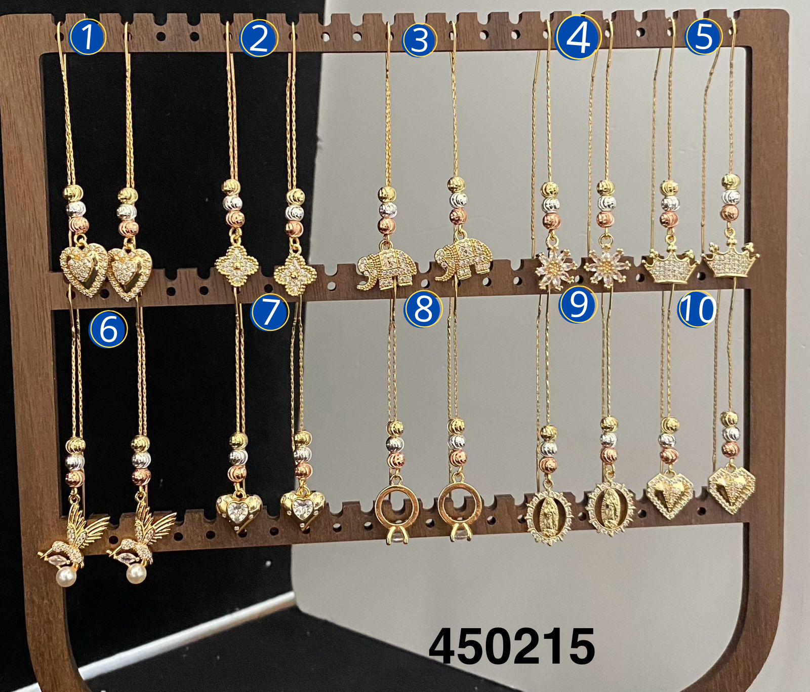 [08/JUNI/26] Aretes Largos de Corazón Dorados M4 Oro Laminado