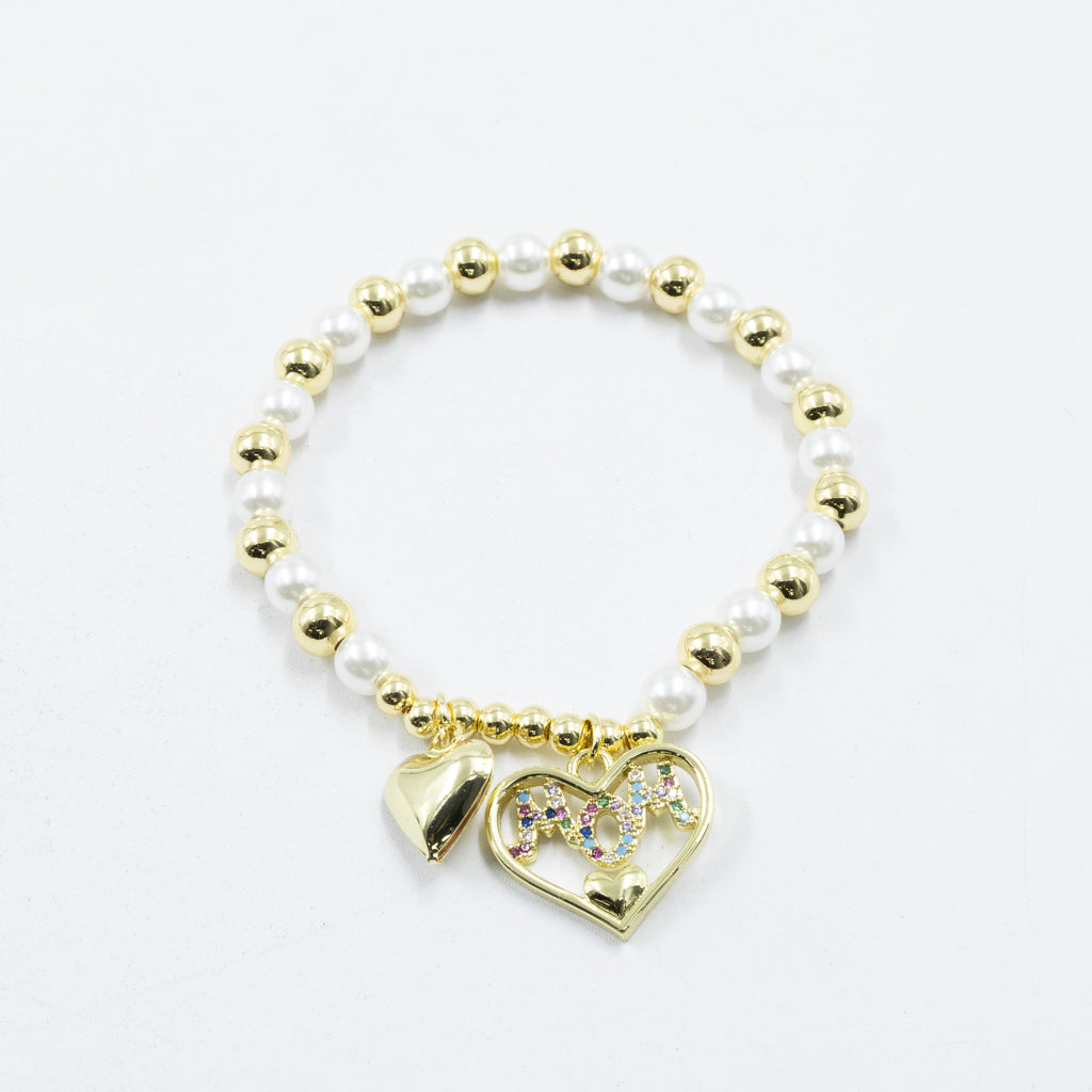 Pulsera con dije de Mamá M4 Oro Laminado 05/03/26