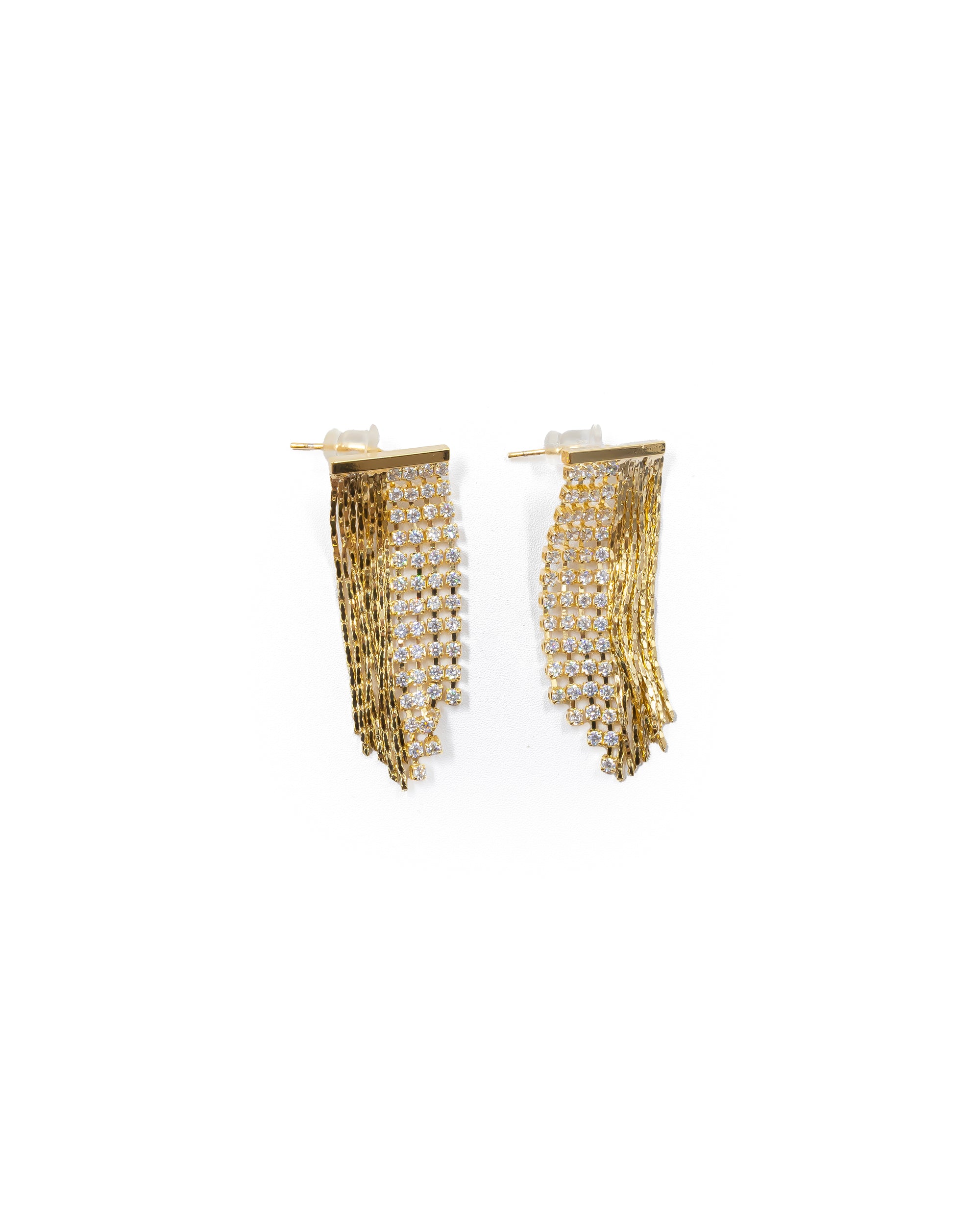 Aretes Largos Ansheli Dorados M6 Oro Laminado