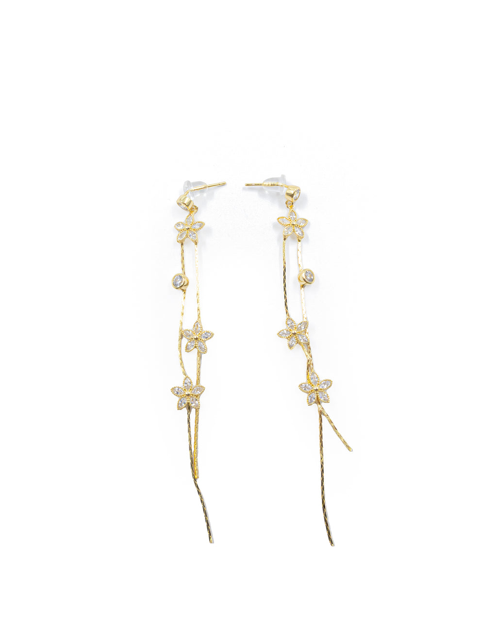 Aretes Largos Ansheli Dorados M11 Oro Laminado