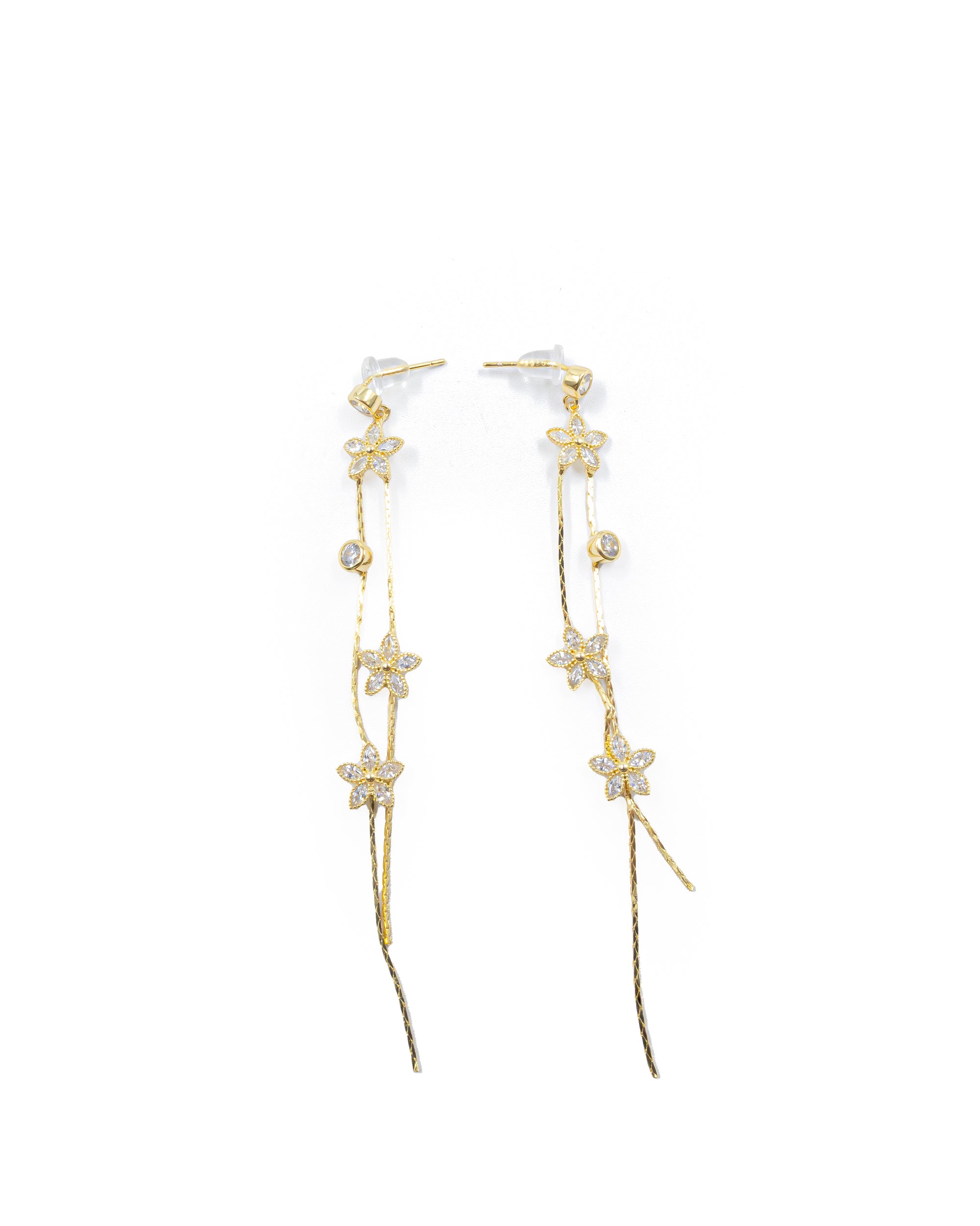Aretes Largos Ansheli Dorados M11 Oro Laminado