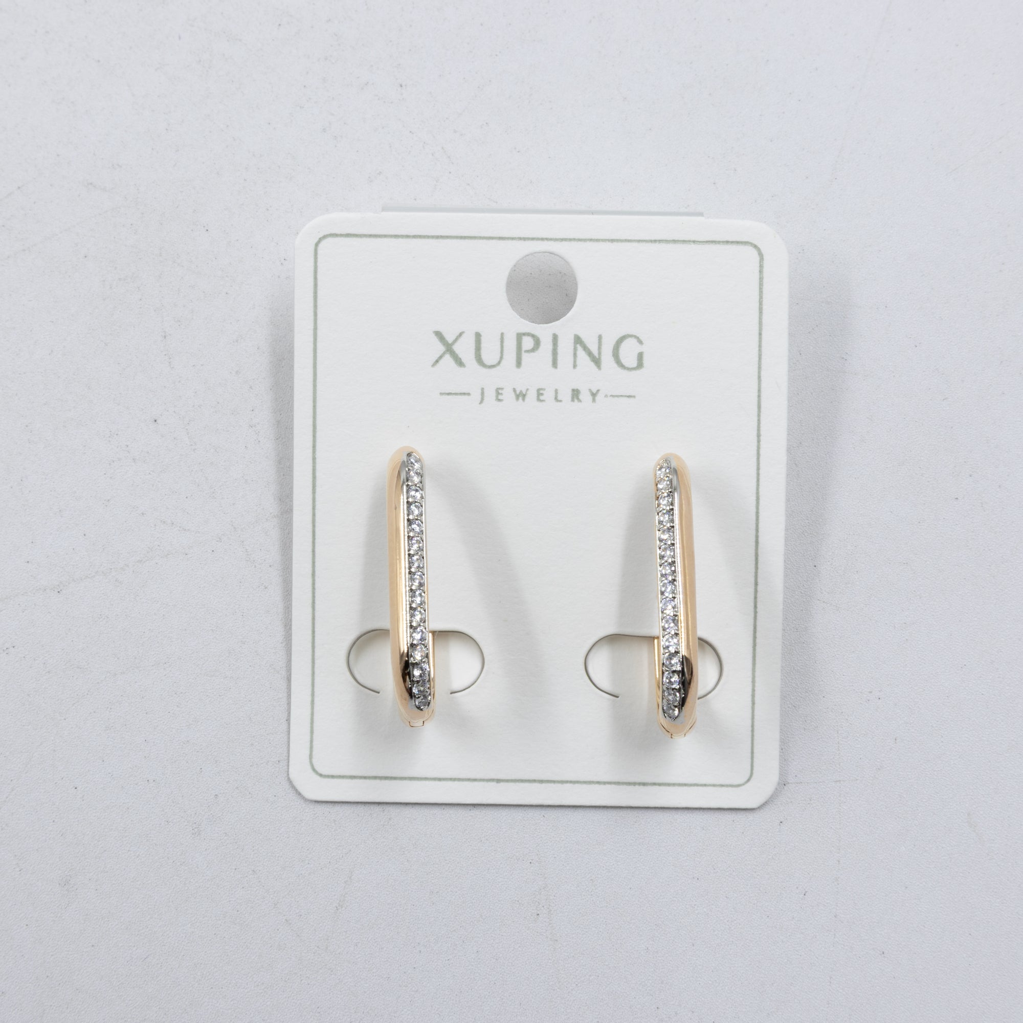 Aretes Dorados con Piedras Xuping M5 Oro Laminado