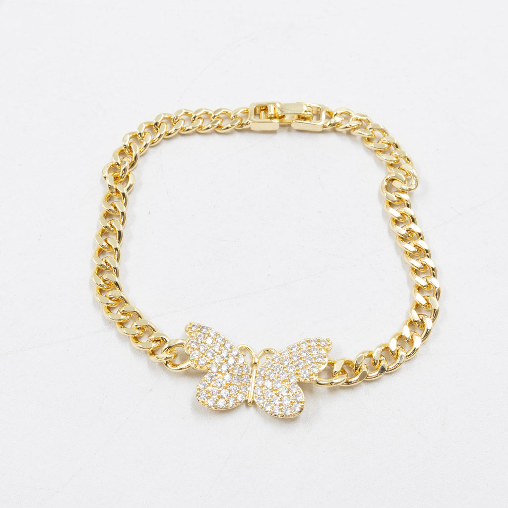 Pulseras Doradas con Piedras M8 Oro Laminado