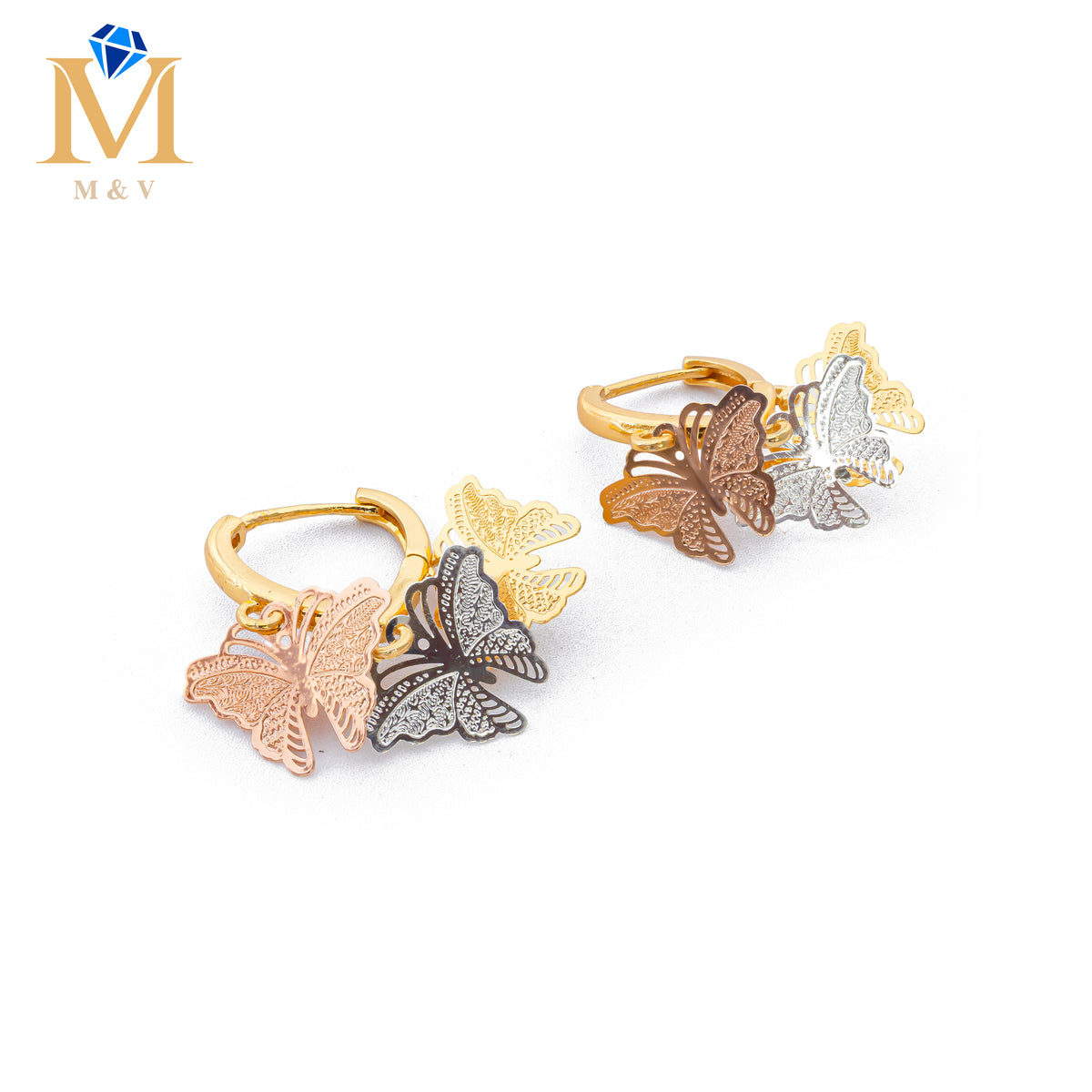 Artes Dorados con dijes de 3 colores M1 Oro Laminado