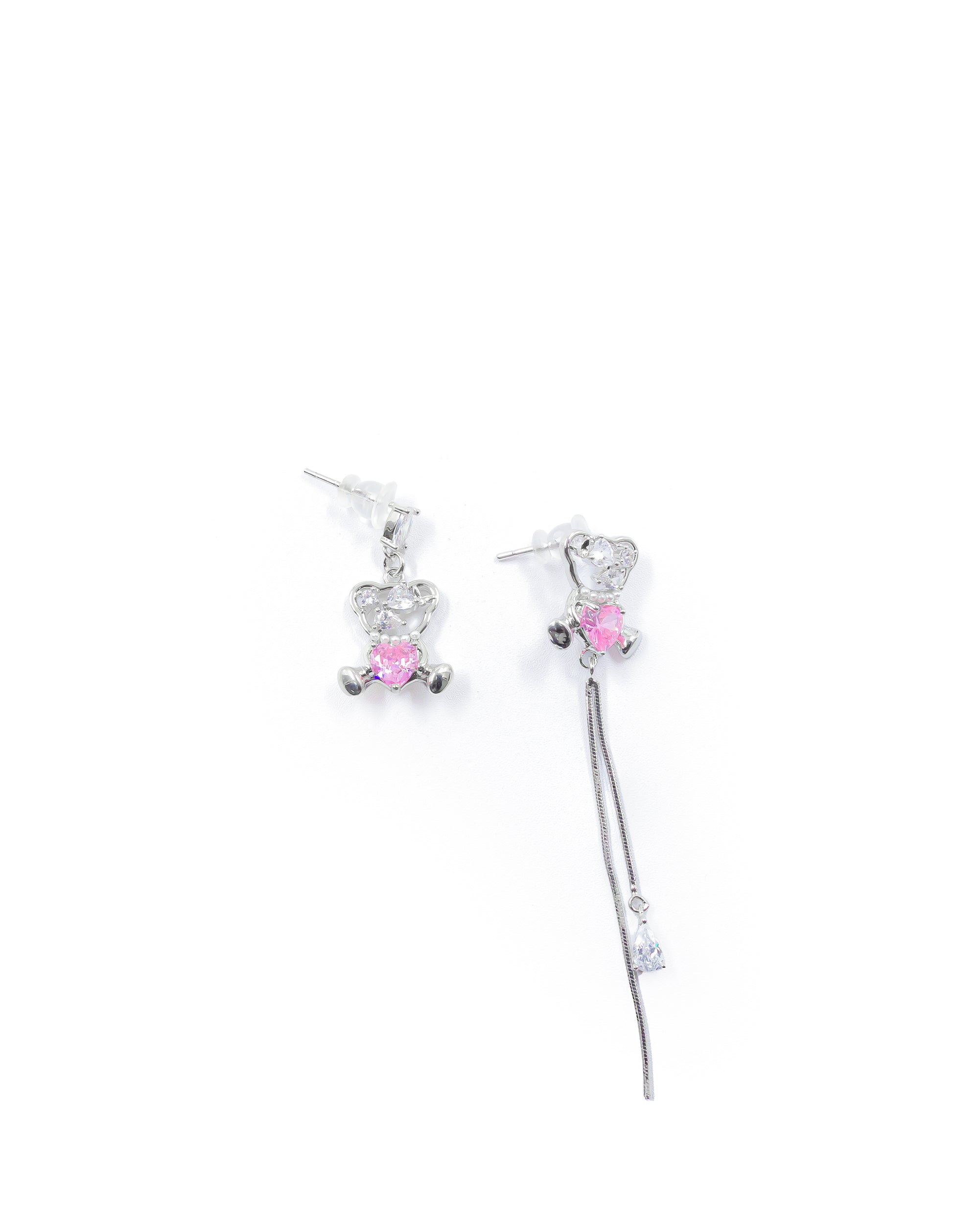 Aretes Largos Ansheli Plateados M18 Oro Laminado