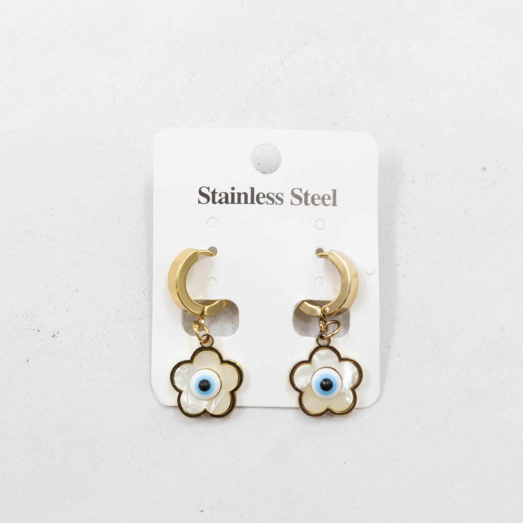 Aretes  Dorados de Ojo Turco M4 Oro Laminado