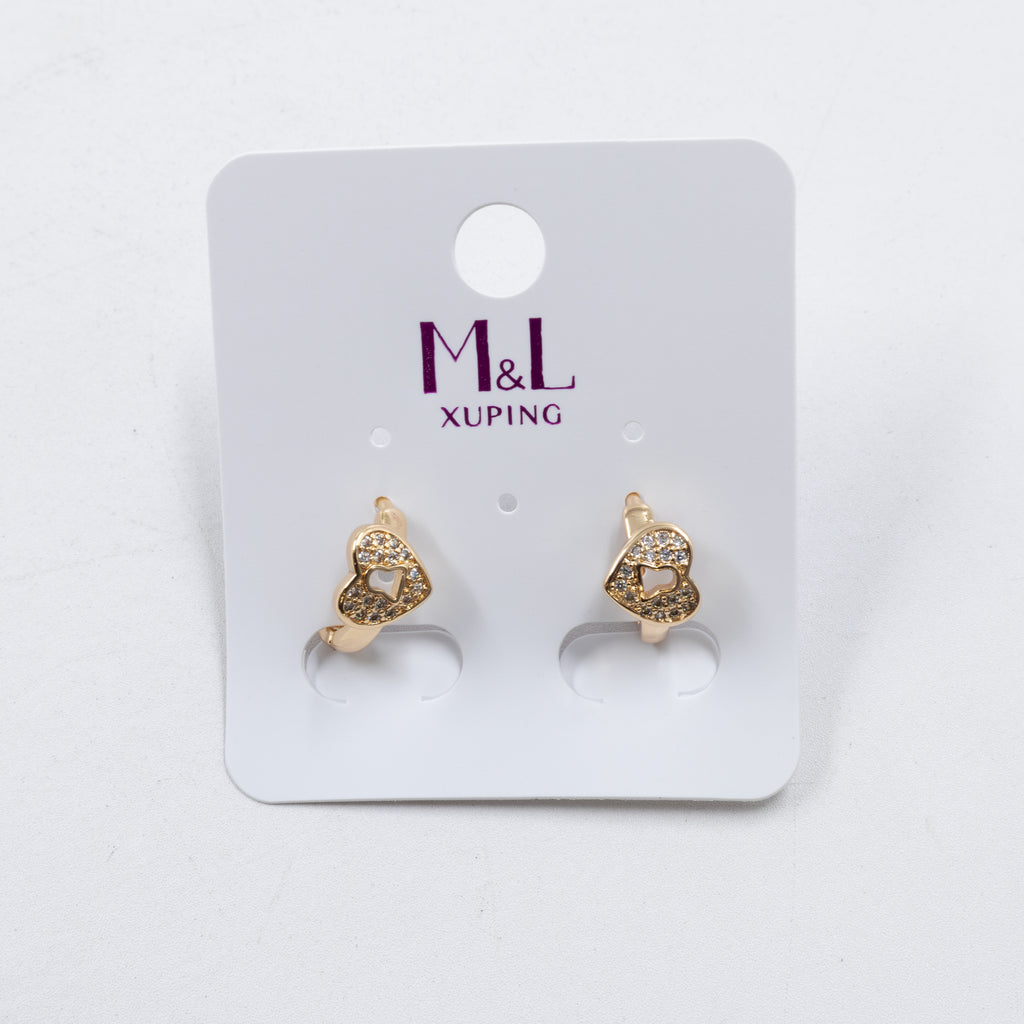 Aretes Dorados Xuping de Aro M3 Oro Laminado