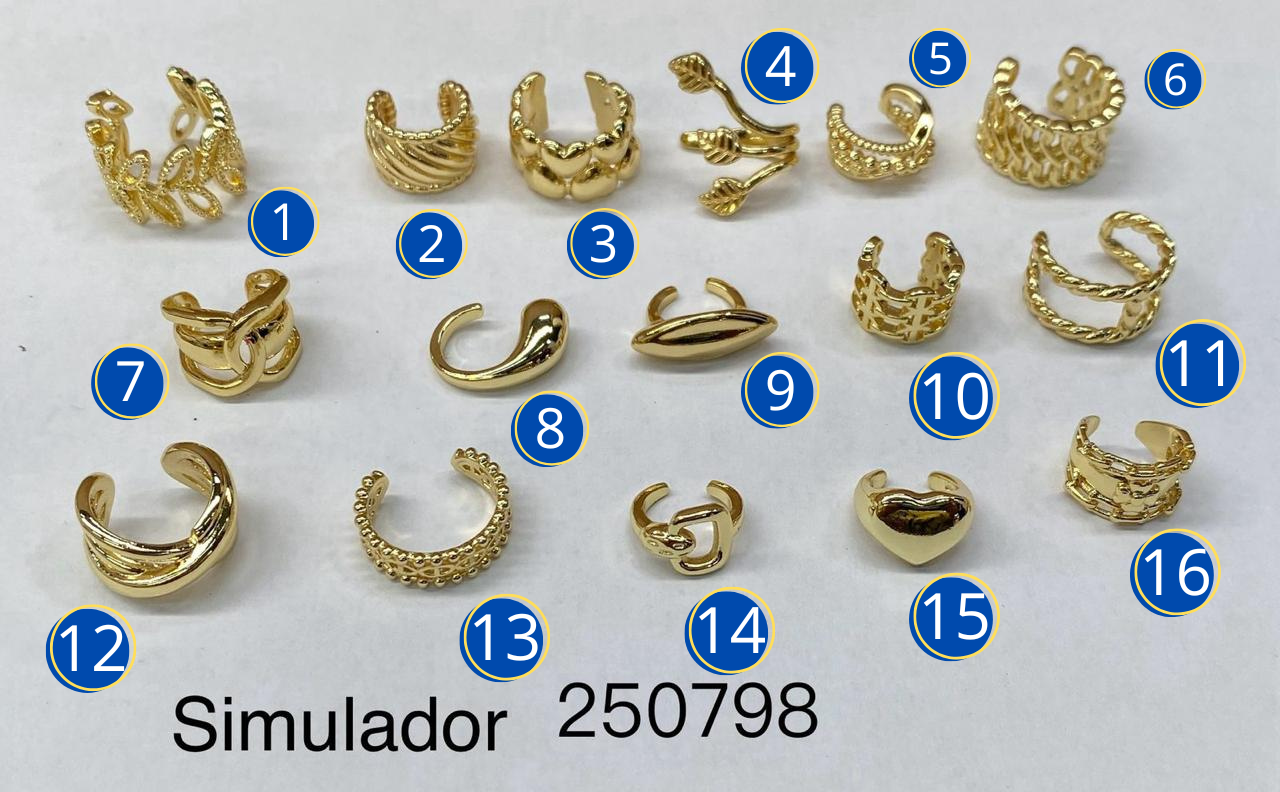 Aretes Simulador M4 ORO LAMINADO