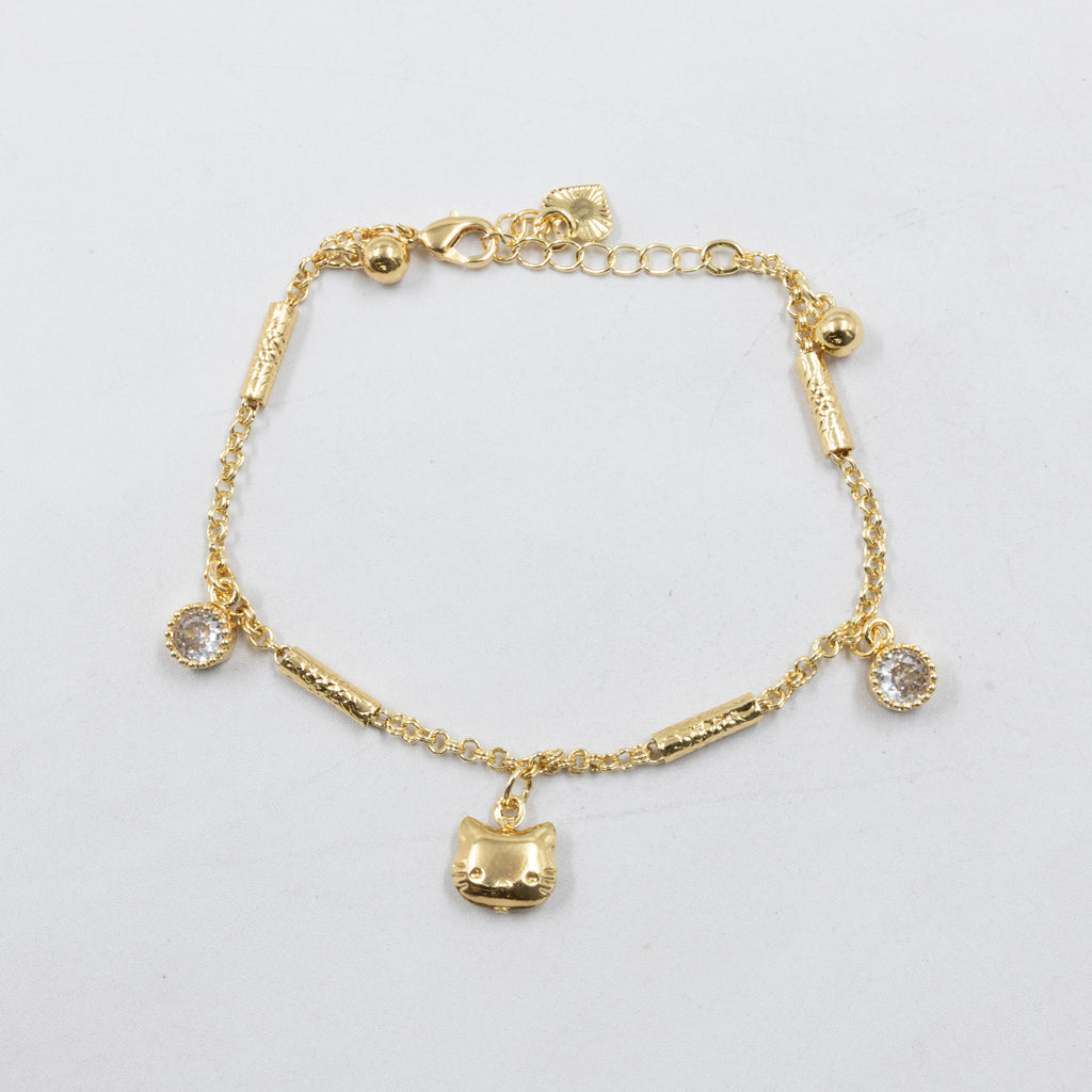 Pulseras Doradas con Dije M1 Oro Laminado