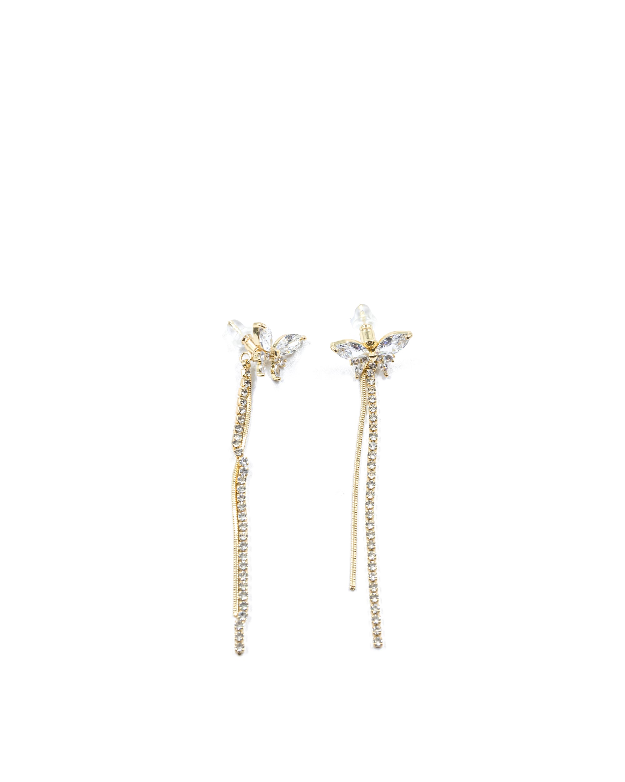 Aretes Largos Ansheli Dorados M7 Oro Laminado