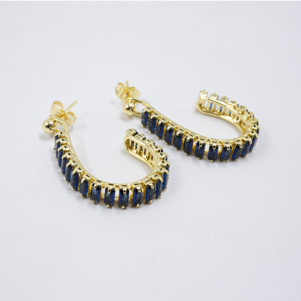 Aretes Dorados con piedras de color M10 Oro Laminado