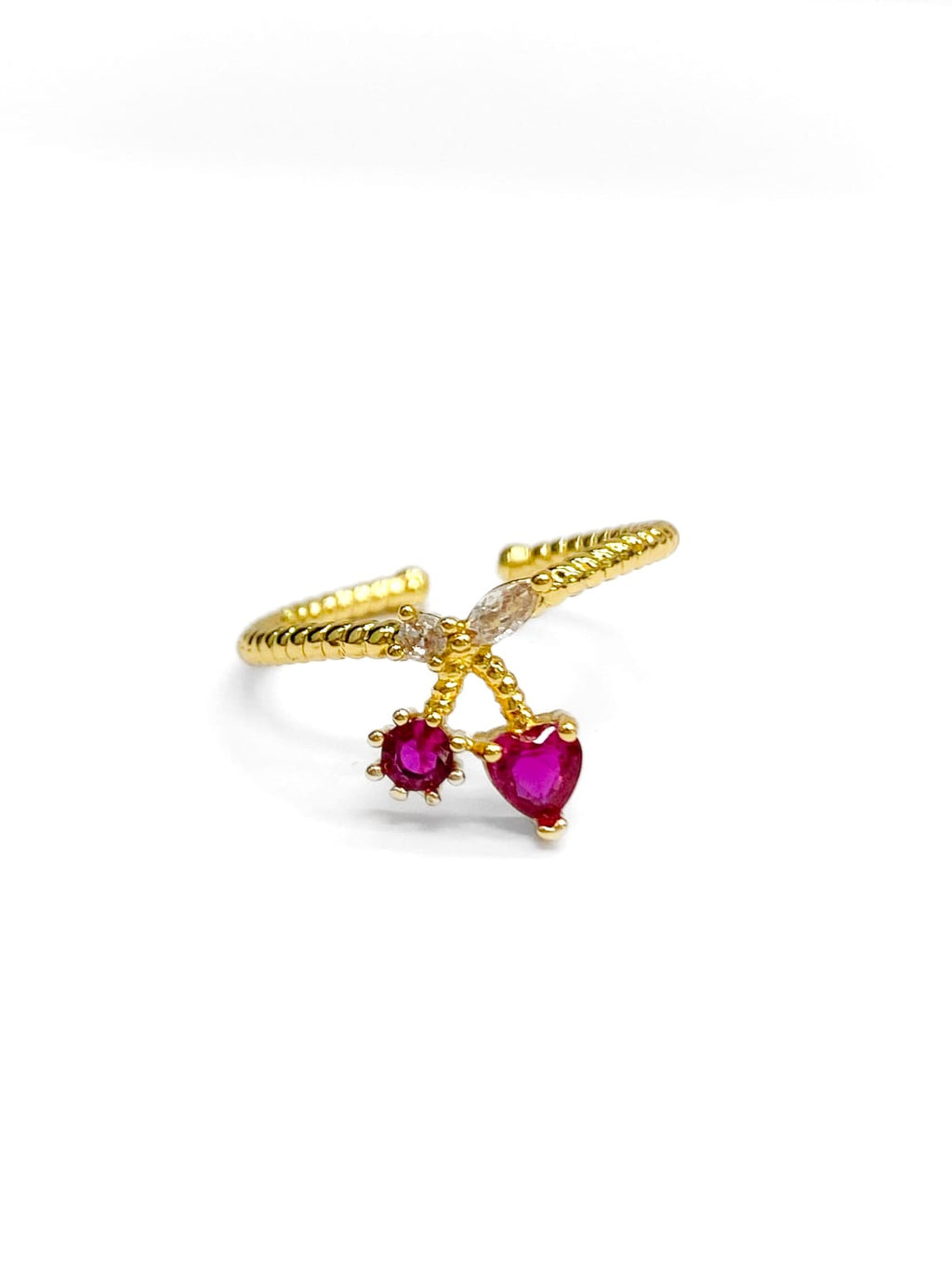 Anillo Cerezas Ajustable M3 Oro Laminado