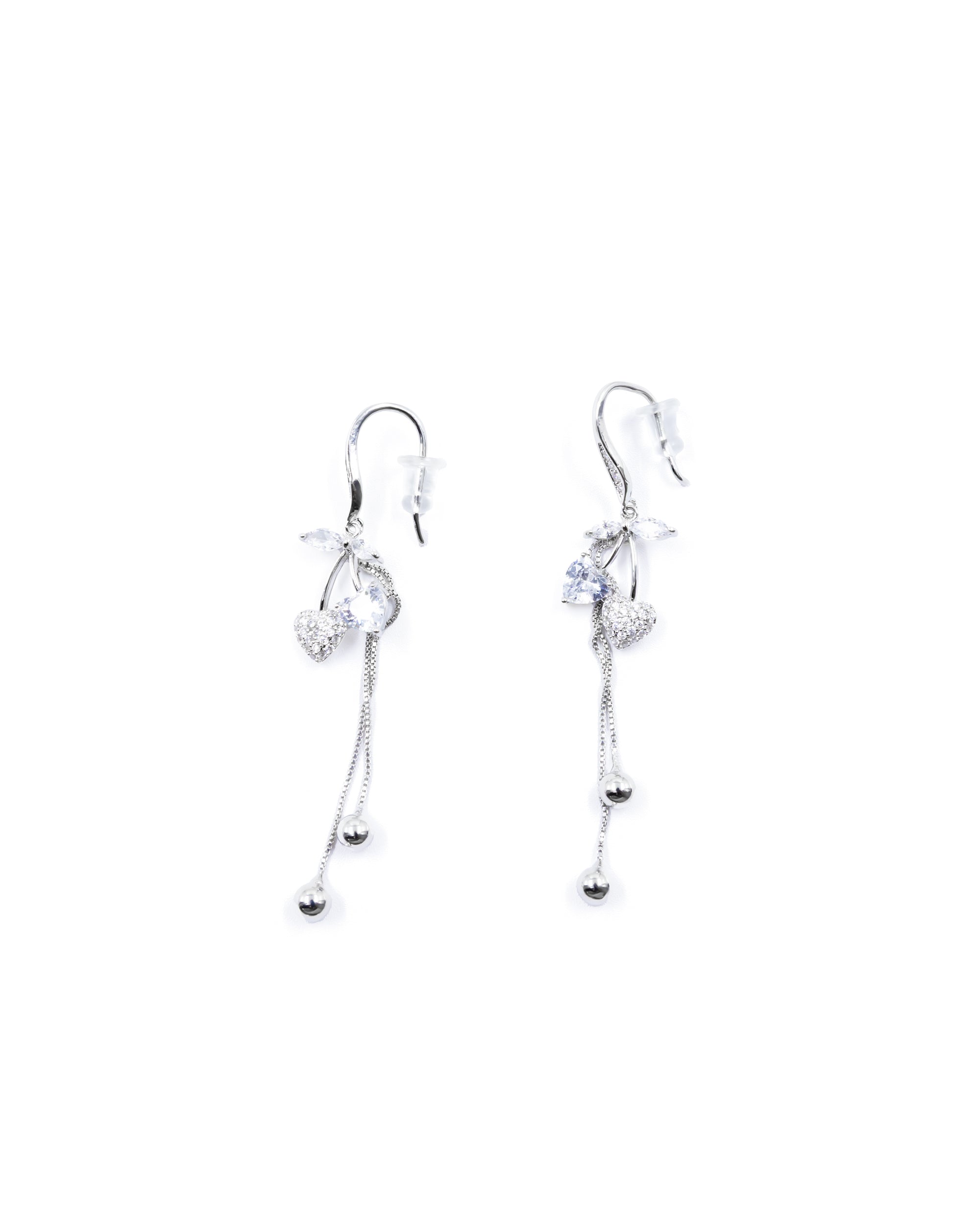 Aretes Largos Ansheli Plateados M20 Oro Laminado