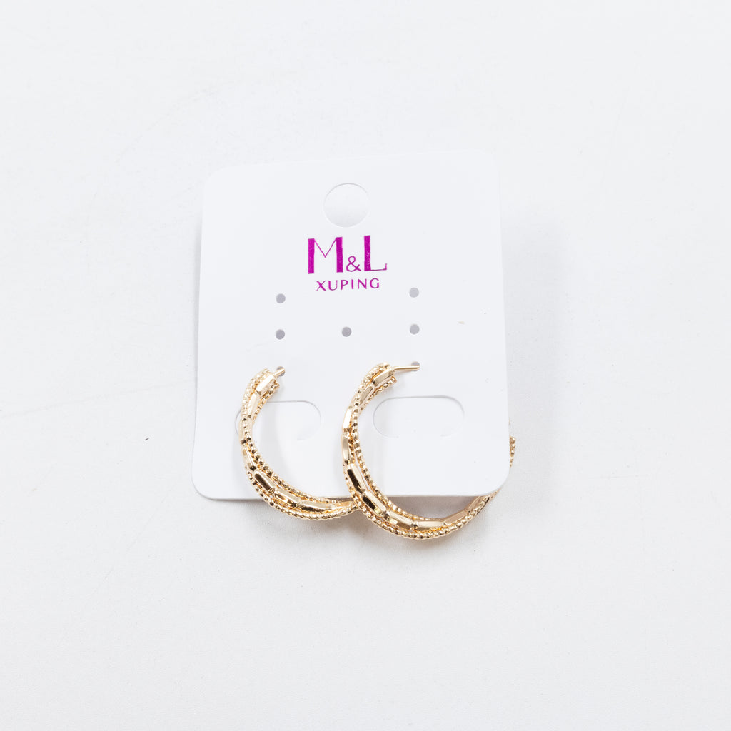 Aretes Dorados Xuping de Aro M9 Oro Laminado