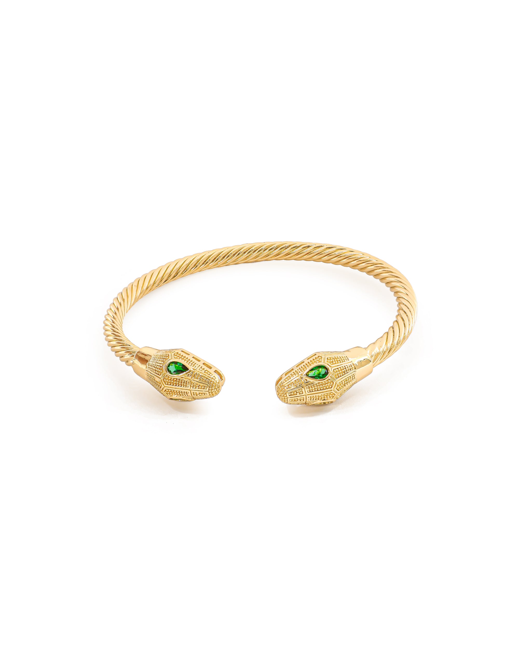 Brazalete Dorado con Piedras M6 Oro Laminado