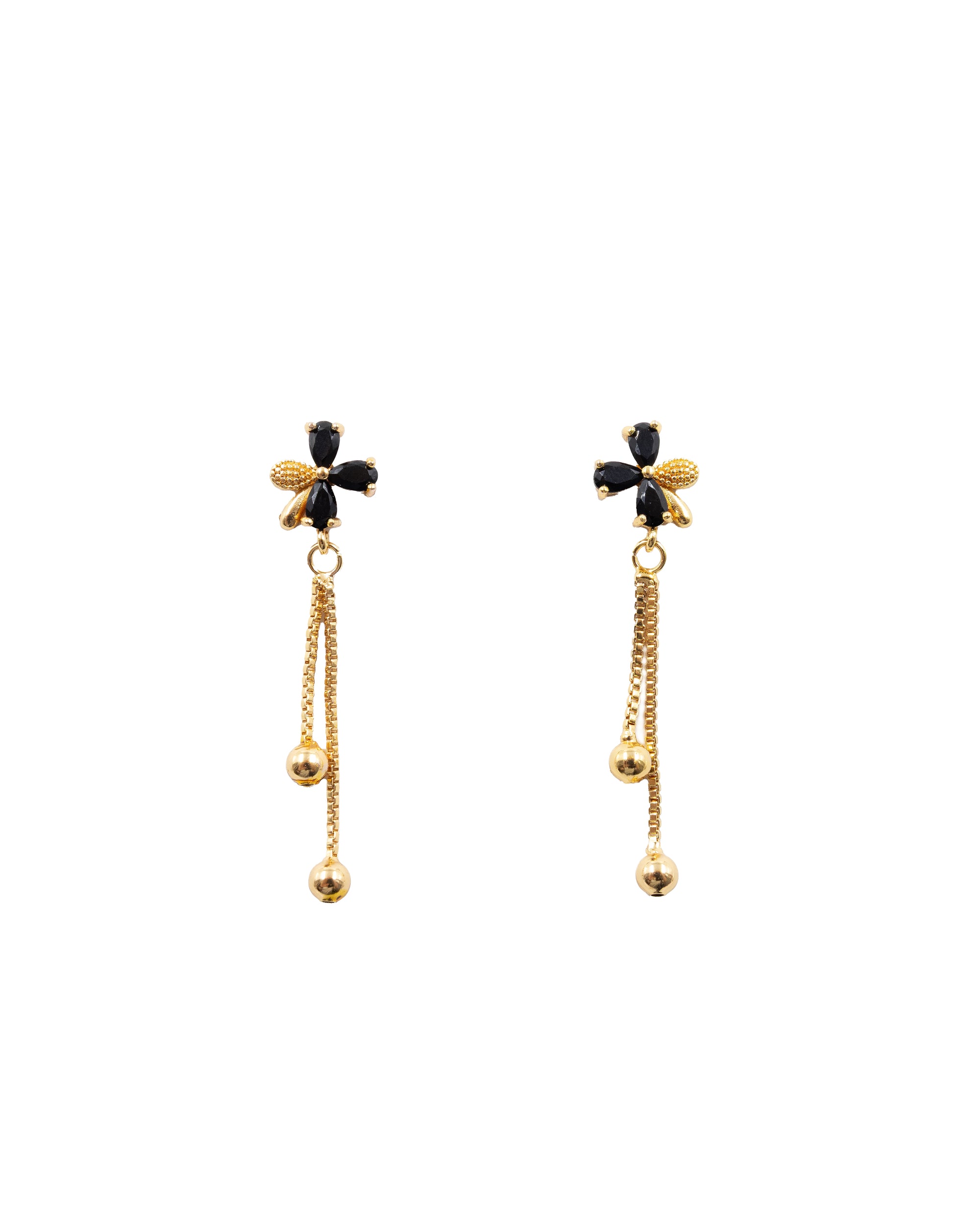 Aretes Dorados Largos M5 Oro Laminado