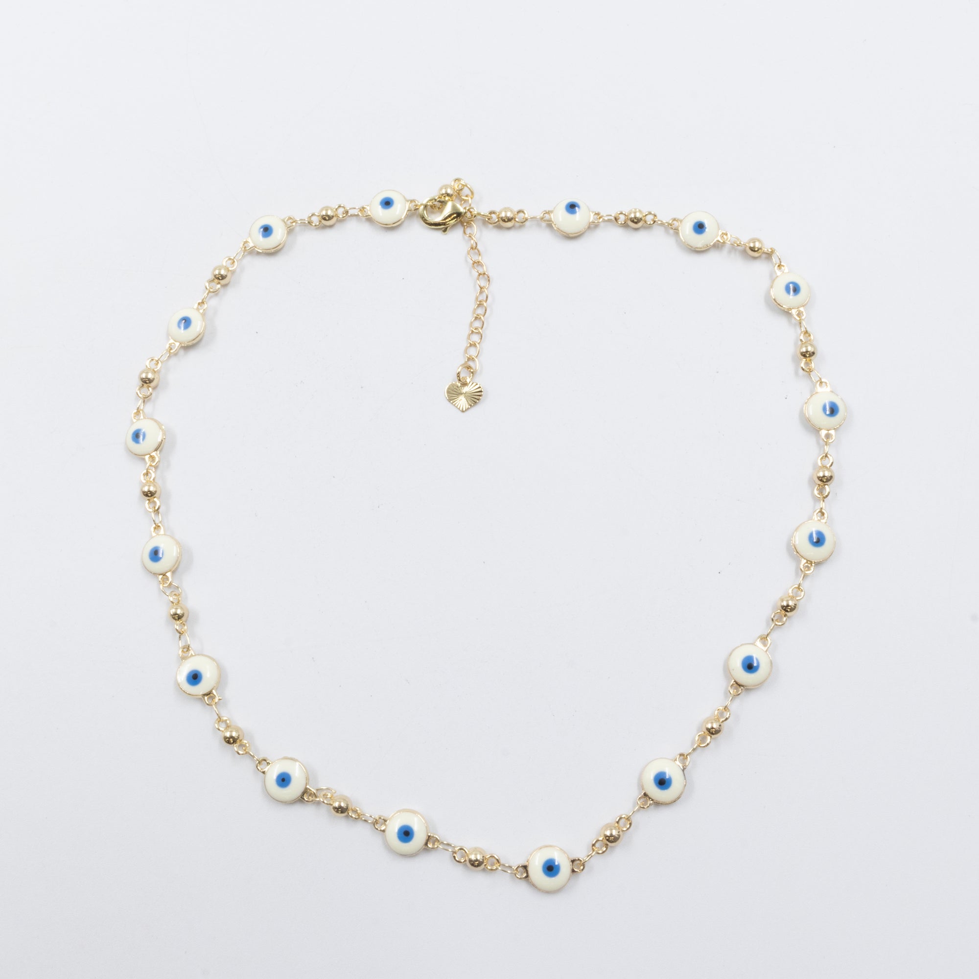 Collar Dorado de Ojo Turco M2 Oro Laminado
