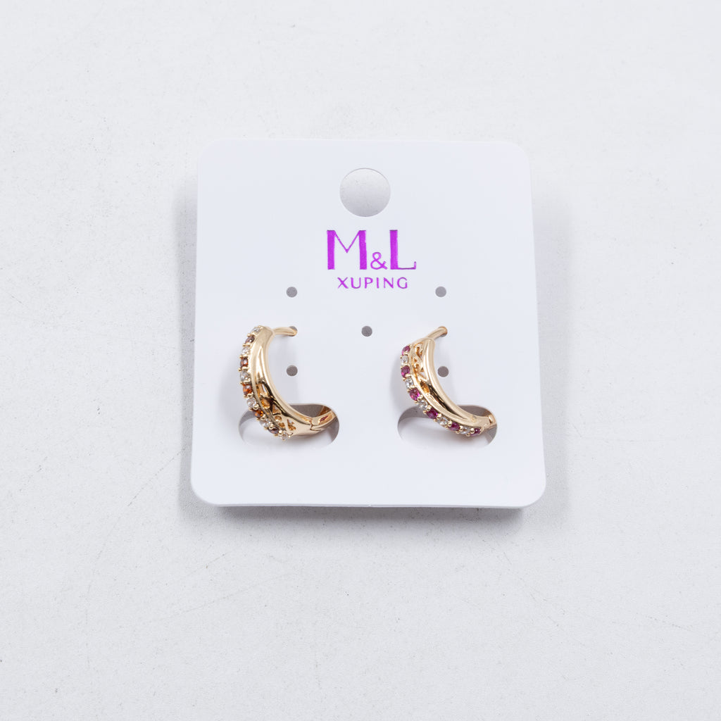 Aretes Xuping Dorados M8 Oro Laminado