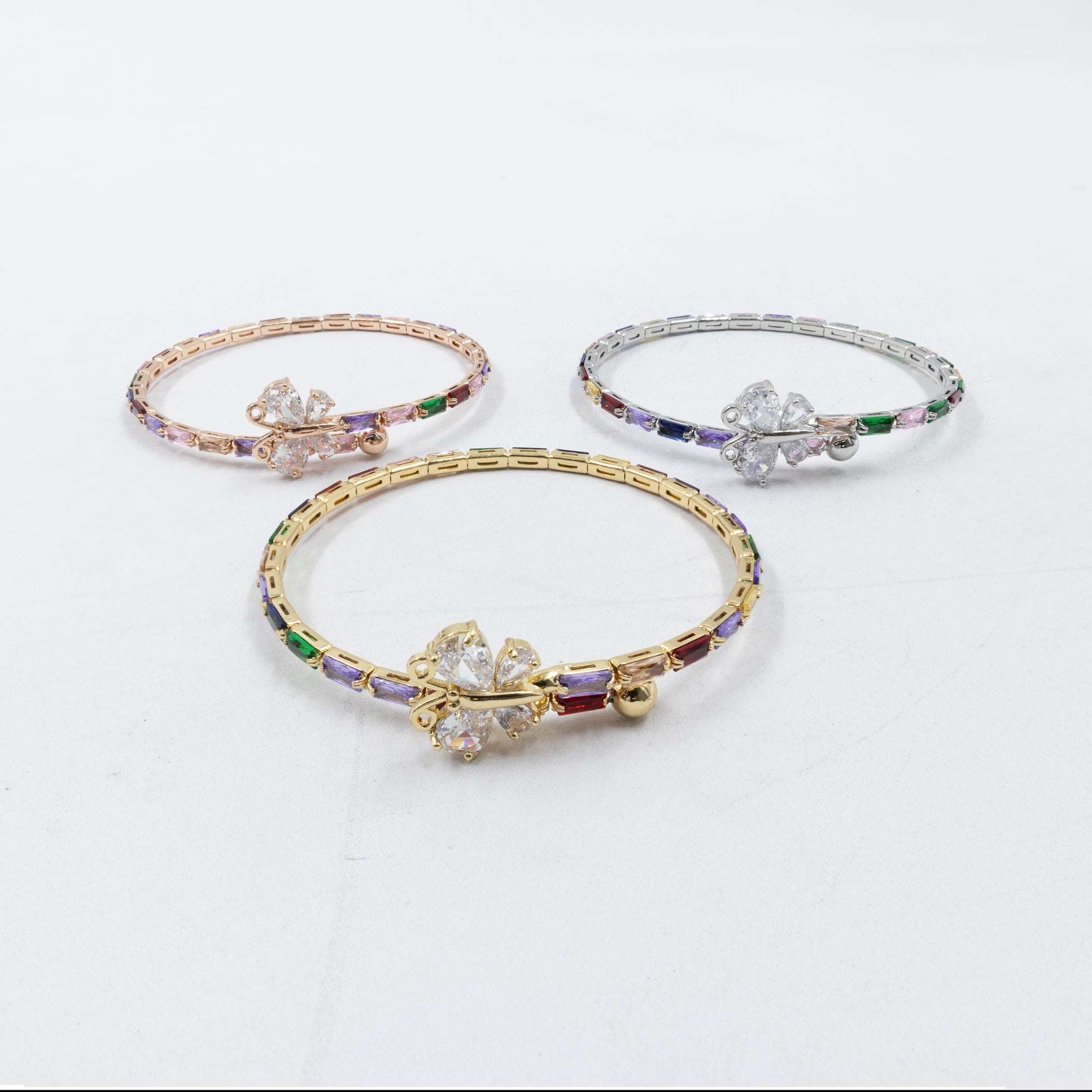 Pulseras Ajustables de tres colores M1 Oro Laminado