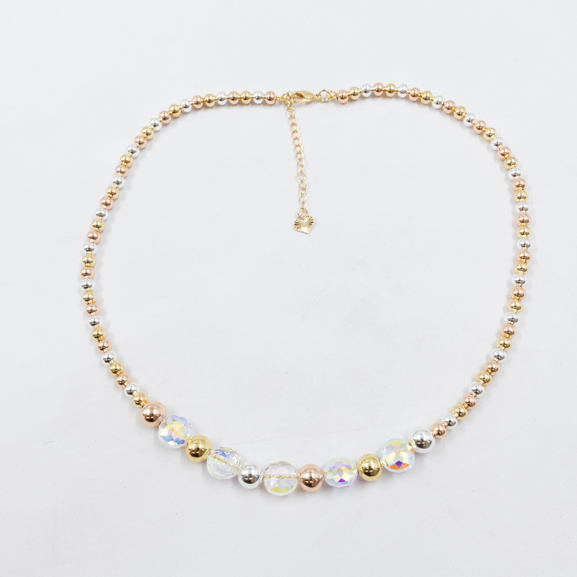Collar Oro Florentino de Cuentas M2 Oro Laminado