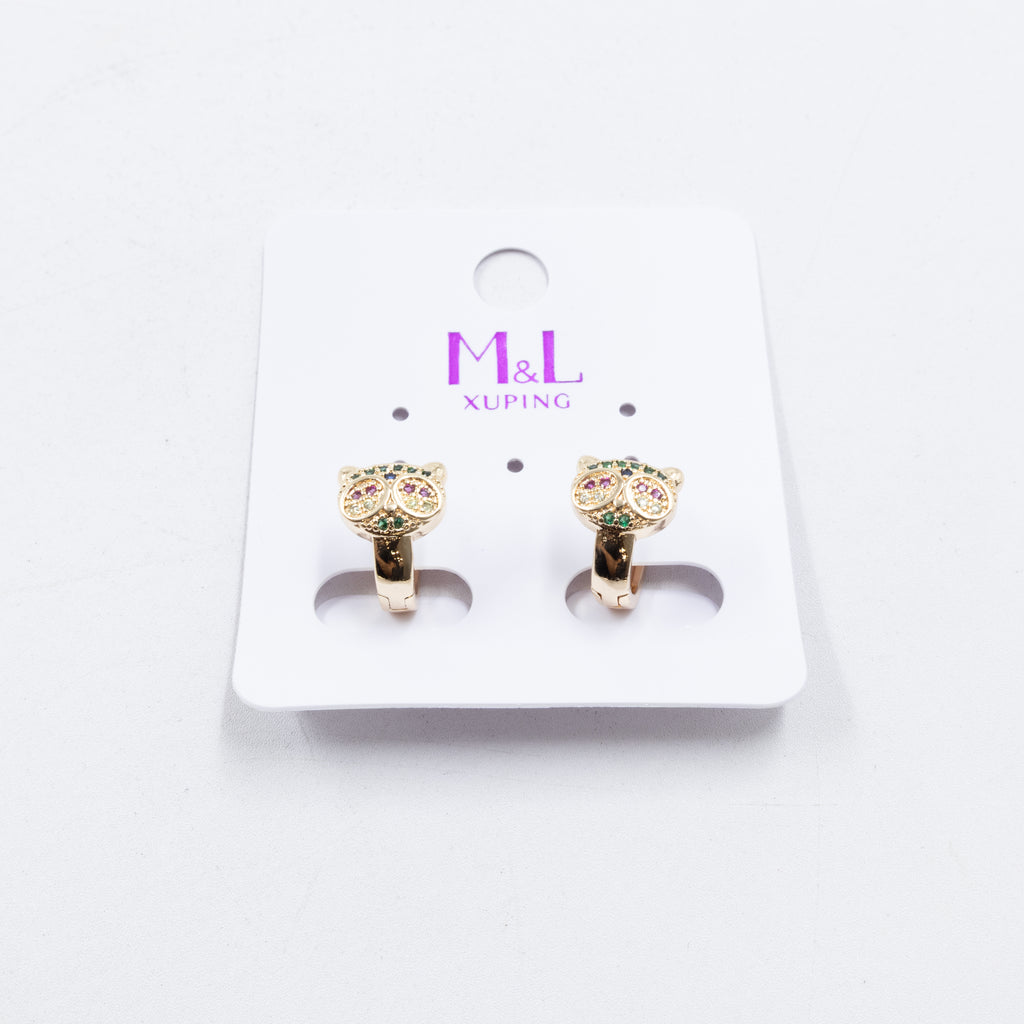 Aretes Dorados Xuping de Aro M2 Oro Laminado